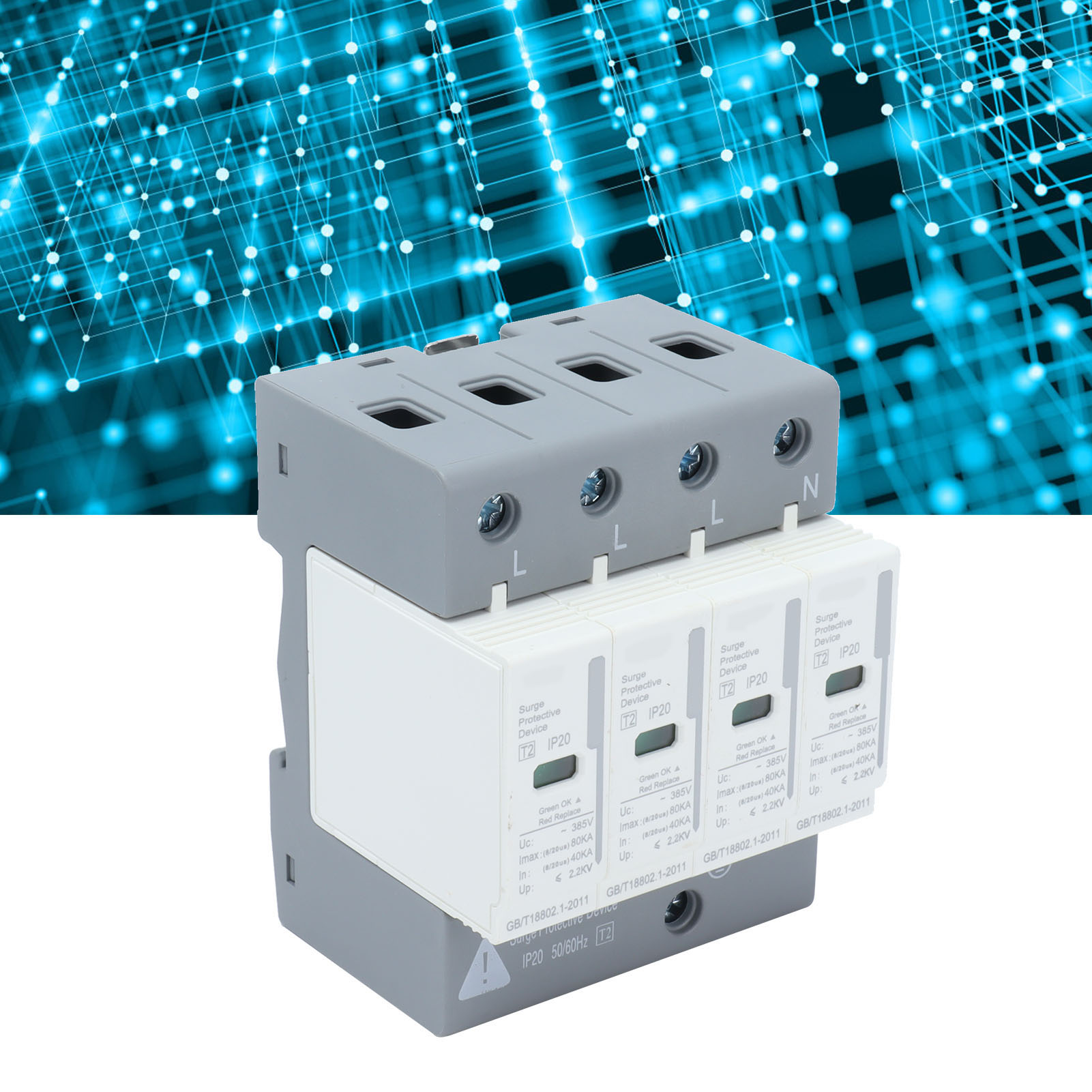 Berm® Bem-ly80 4p80ka Überspannungsschutzgerät Spd, Sekundärer Überspannungsschutz 220 V/380 V