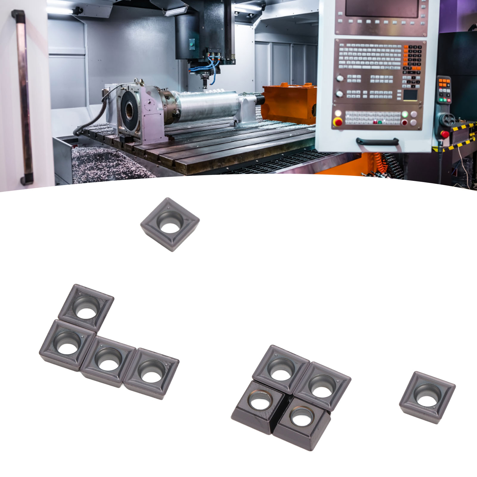 Cnc-hartmetalleinsätze, Beschichtete Wendeschneidplatten-schaftfräser, Schneidwerkzeuge Für Metalldrehmaschinen, 10 Stück/box, Spmg060204-dg