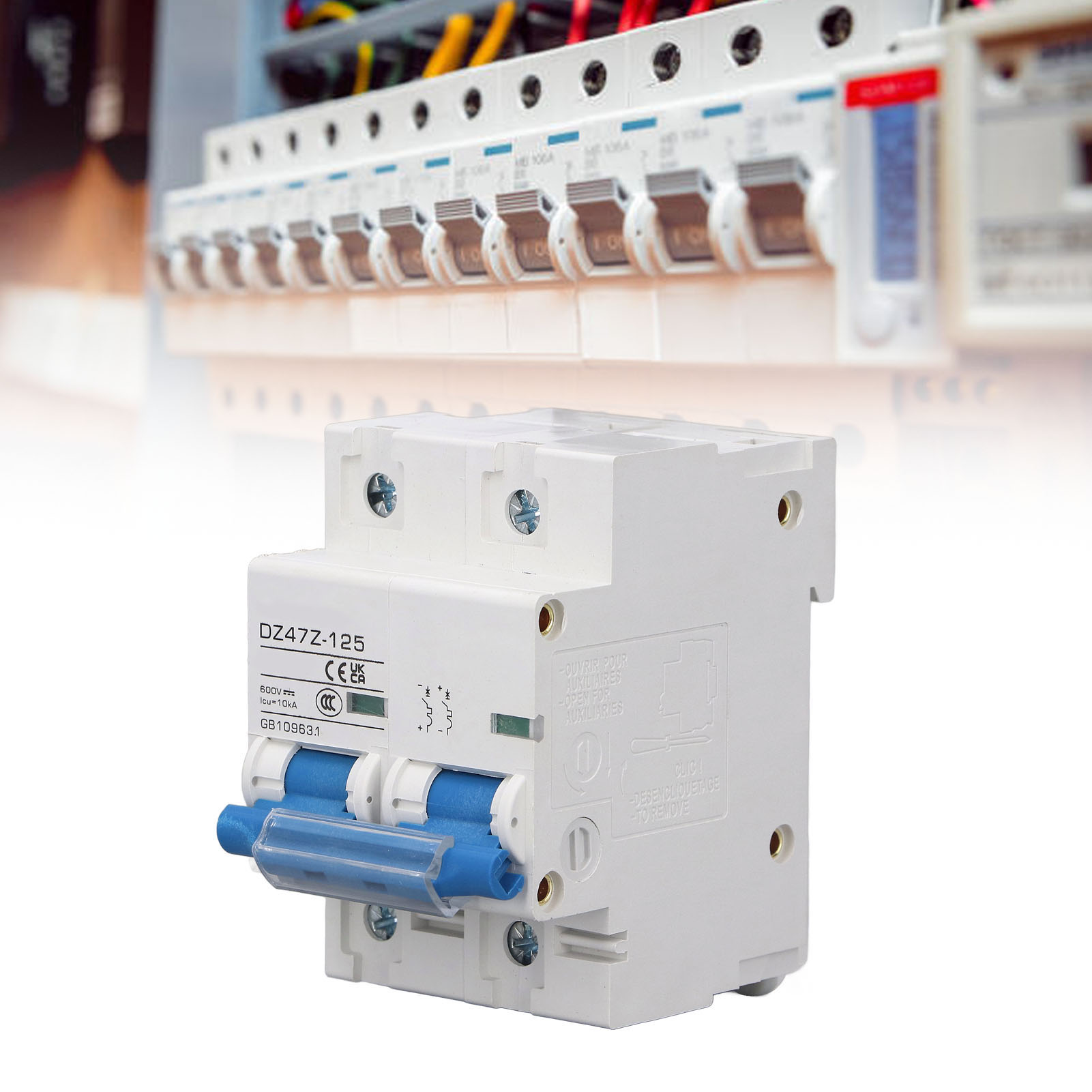 10ka 600v Dc Photovoltaik-leistungsschalter (2p Hochstrom-dc-trennschalter) Für Solar-photovoltaikanlagen (dz47z-125d80)