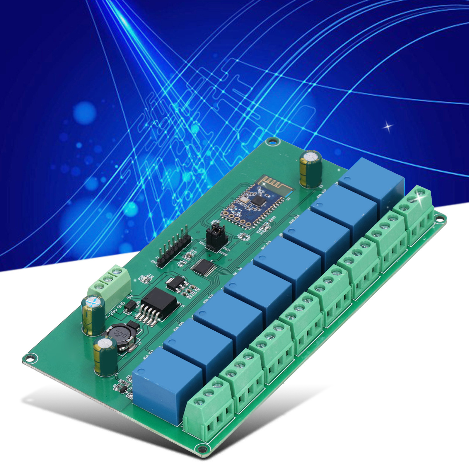 Achtkanaliges Bluetooth-relaismodul, Betrieben Mit 5v/7-28v, Fernsteuerung Per Mobil-app Für Iot-smart-home-systeme