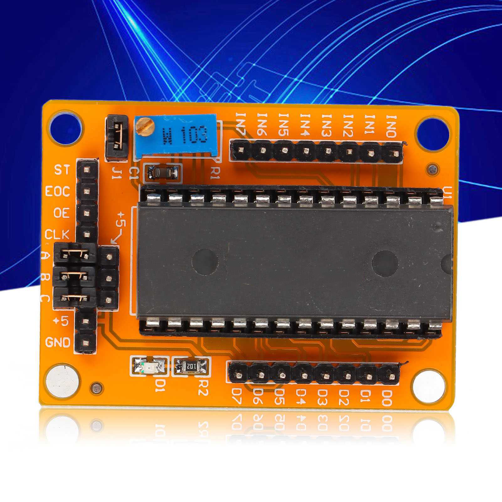 Adc0809 Analog-digital-wandlermodul, 8-kanal-parallel-digitalvoltmeter