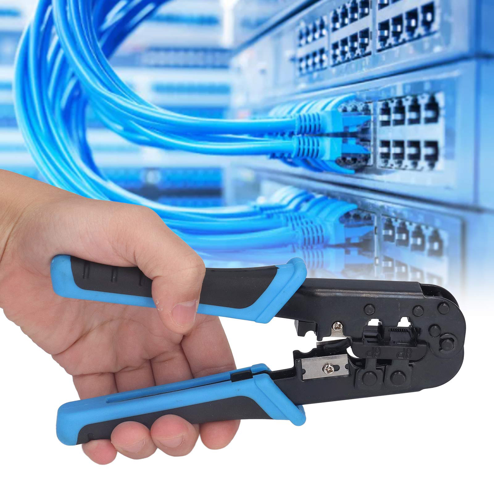 Blau-schwarzes Netzwerk-crimpwerkzeug Jl-n568, Multifunktionales Crimpwerkzeug Für Rj45-stecker
