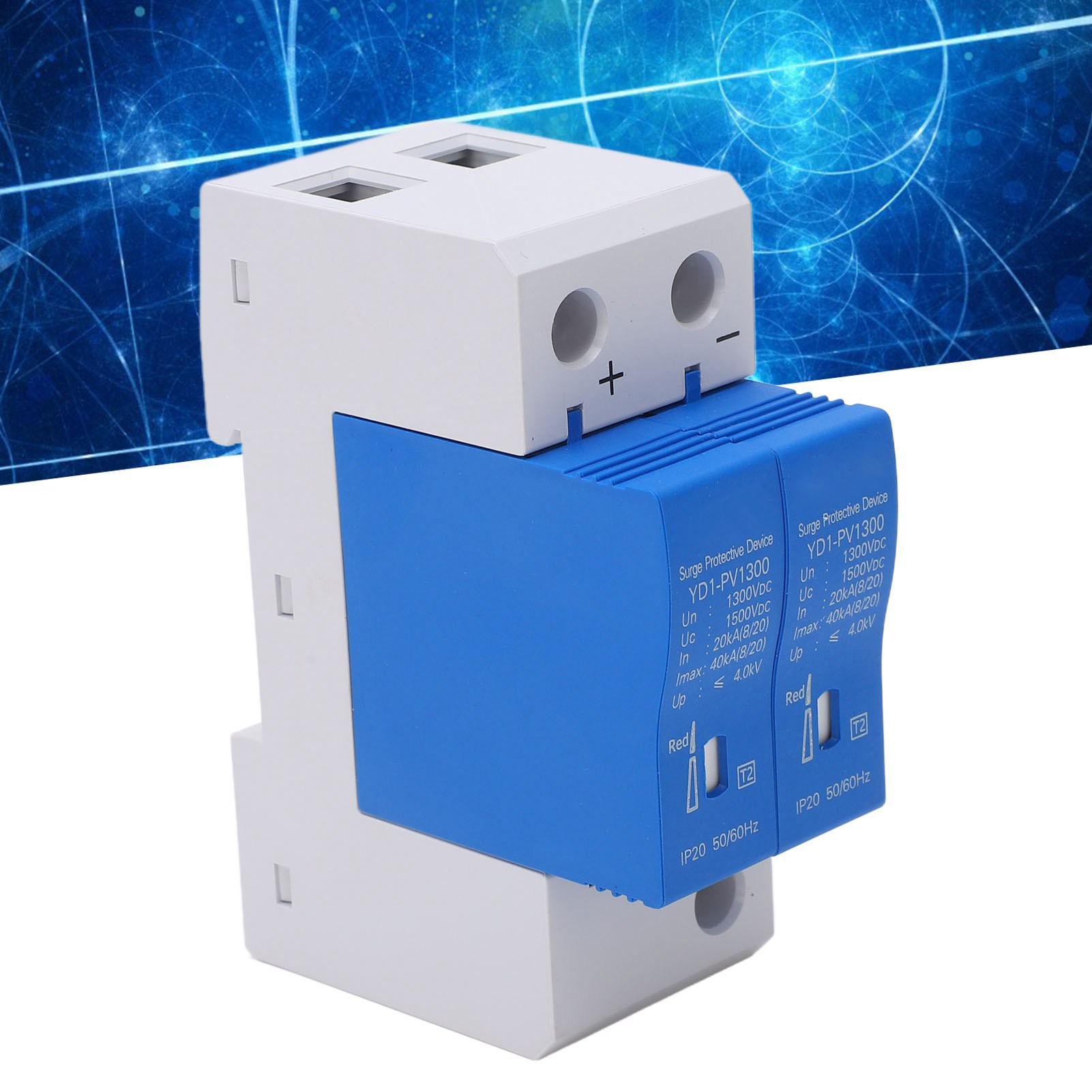 Yd1-pv1300 Serie 2p Dc1300v Photovoltaik-überspannungsschutz, 40 Ka Blitzschutz