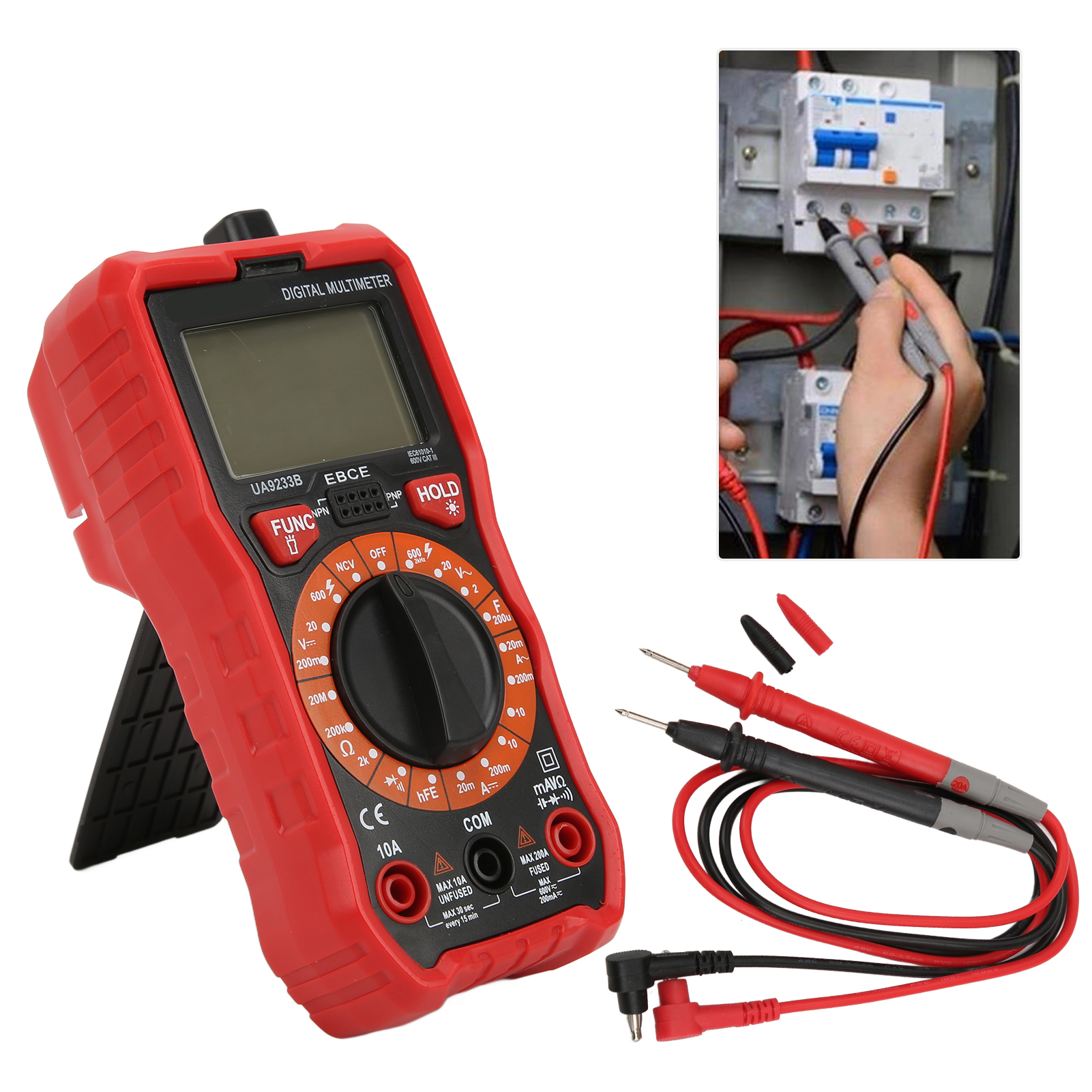 Intelligentes Digitalmultimeter Ua9233b, Hochpräzise, Vollautomatisch, Für Elektrische Reparaturen, Hitze- Und Stoßfest.