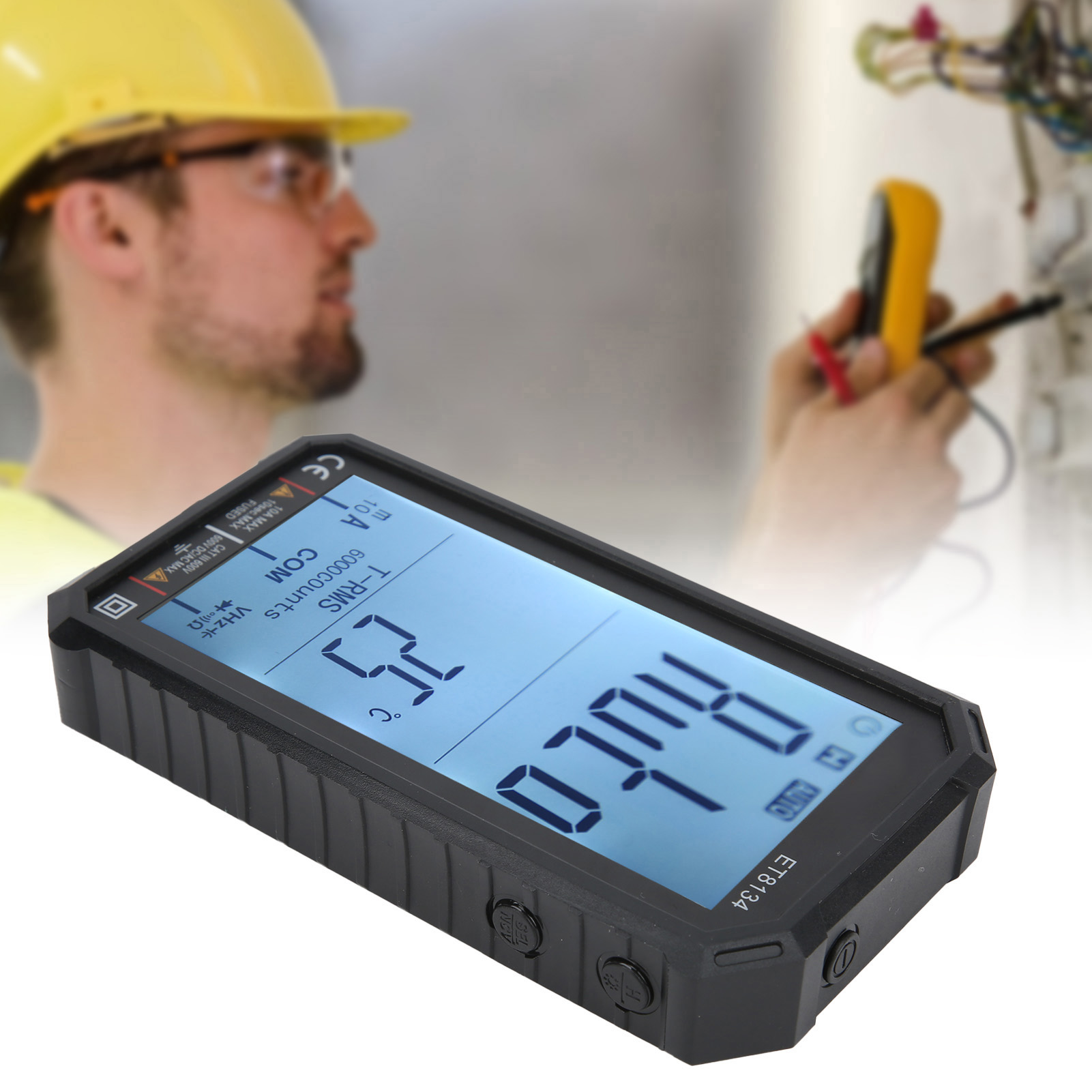 Et8134 10a 600v Multifunktions-multimeter Mit Volldisplay Und Farbalarm