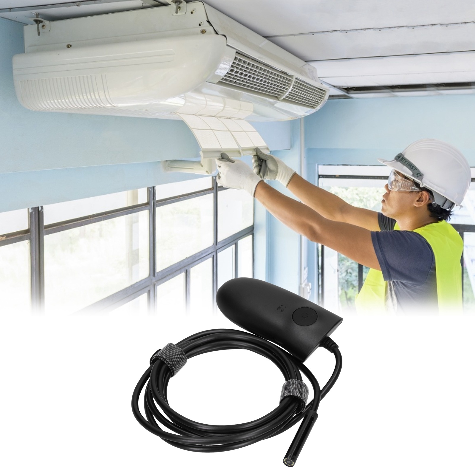 8-mm-hd802-wlan-endoskop, 500-w-hd-kamera, Zur Inspektion Von Klimaanlagen In Industrie Und Fahrzeugen, 2-m-mobiltelefon-endoskop