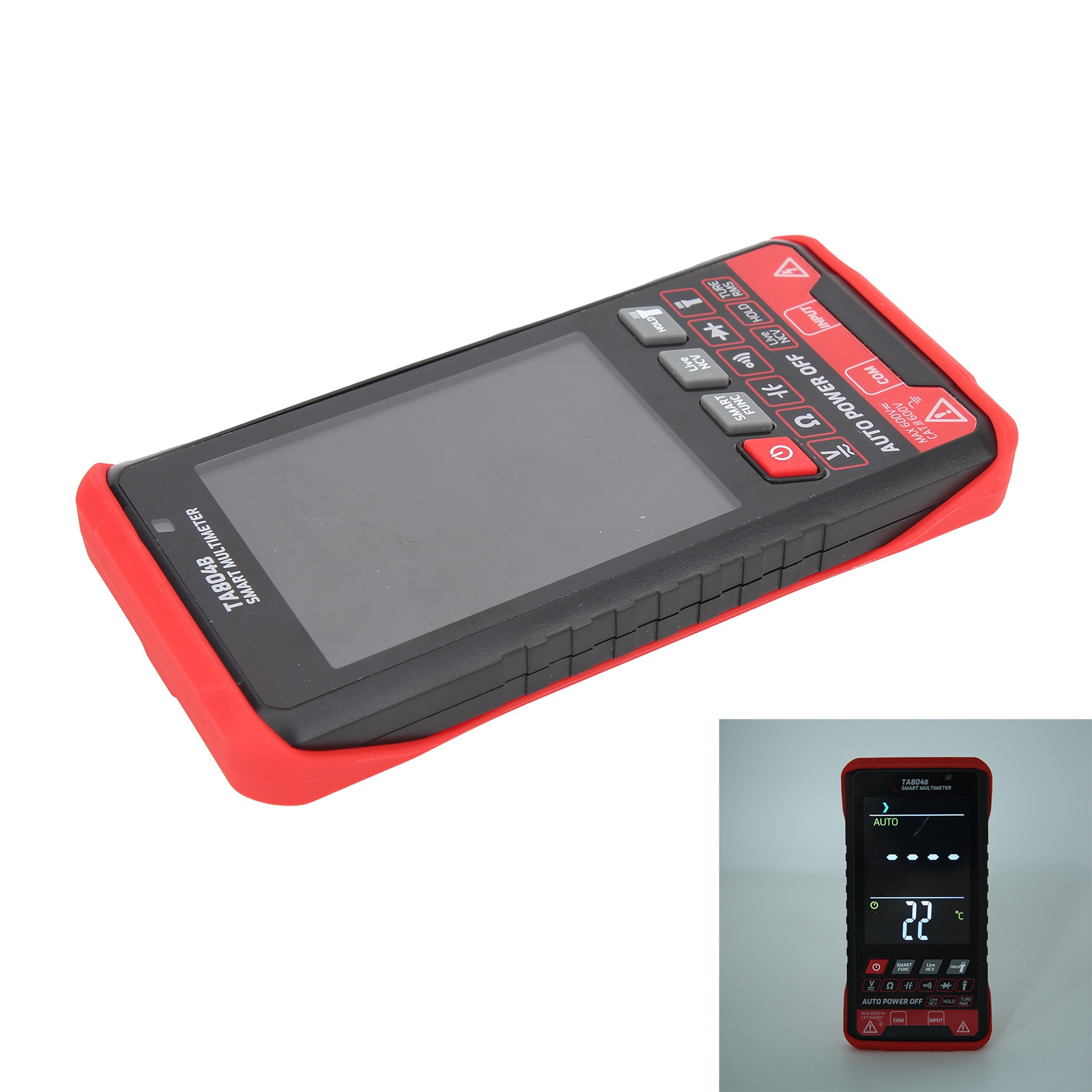 Ta804b Ultraschlankes Multimeter, Farbdisplay, Automatische Und Manuelle Digitalanzeige, Intelligenter Überhitzungsschutz, Multifunktionsmultimeter Für Elektrische Reparaturen