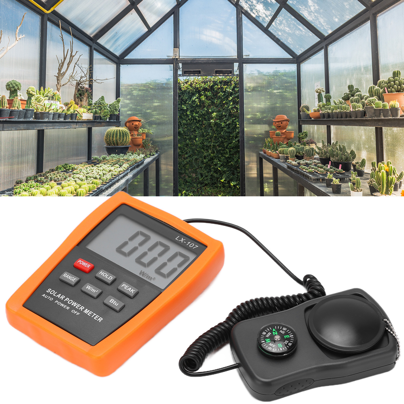 Lx-107 Tragbarer Solarheizer, Uv-wattmeter, Kompassfunktion Mit Maximalwertspeicherung