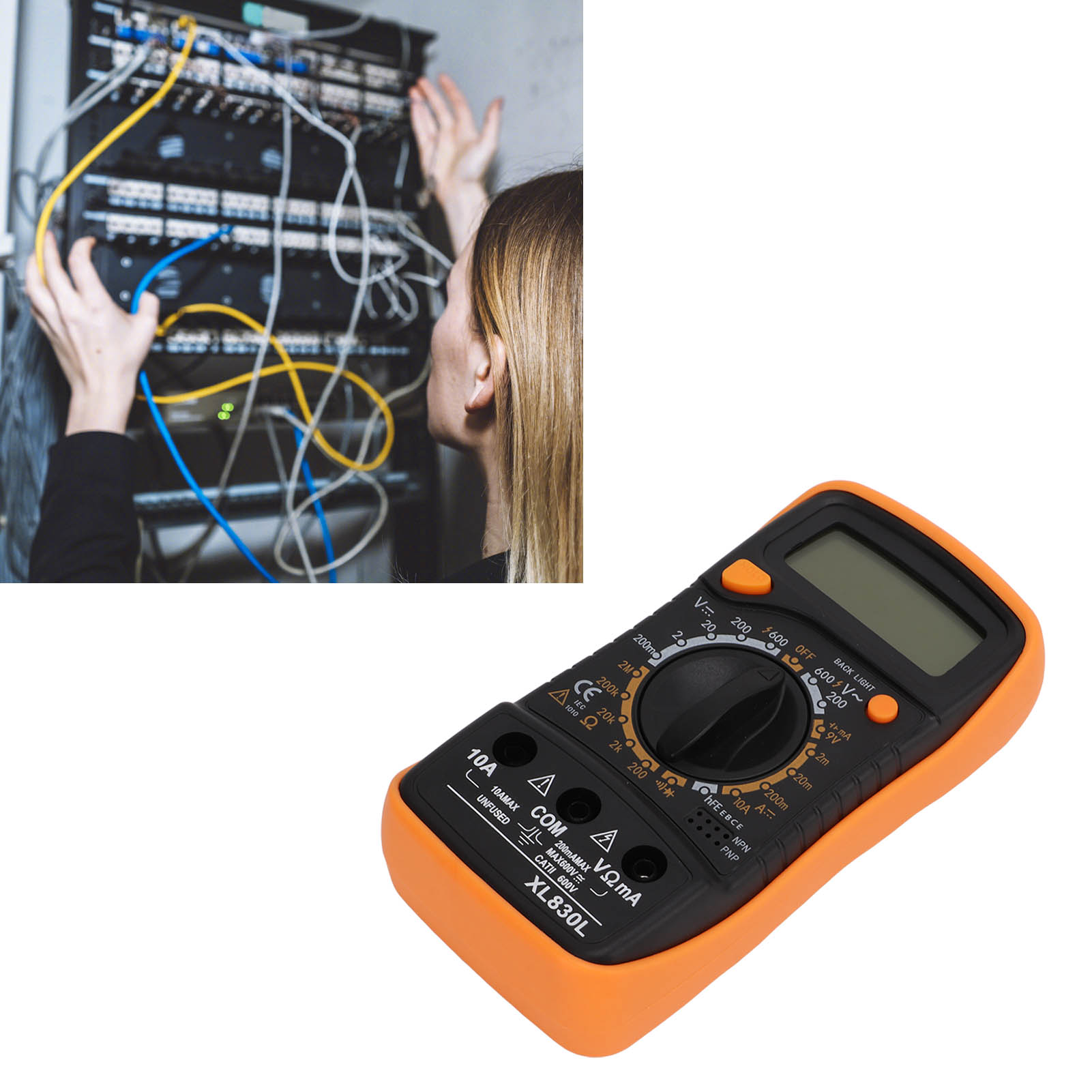 Xl830l Miniatur-digitalmultimeter, Hochpräzises Voltmeter Und Amperemeter Mit Hintergrundbeleuchtung, Intelligentes Tragbares Multimeter