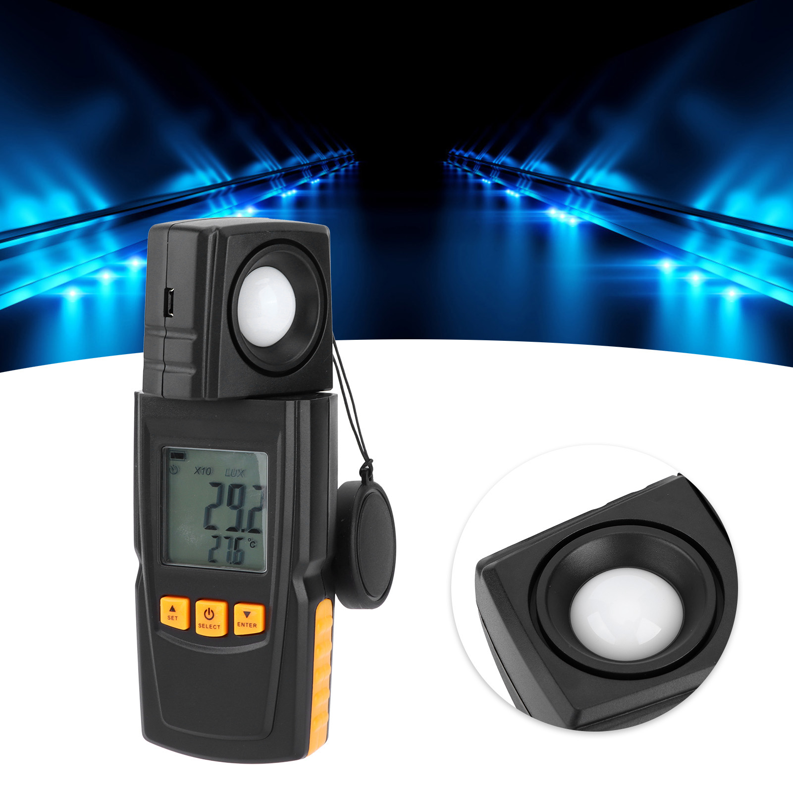 Gm1020 Log-freies Luxmeter, Hochpräzises Luxmeter Mit Einer Auflösung Von 0,1 Lux Für Schwache Beleuchtung.