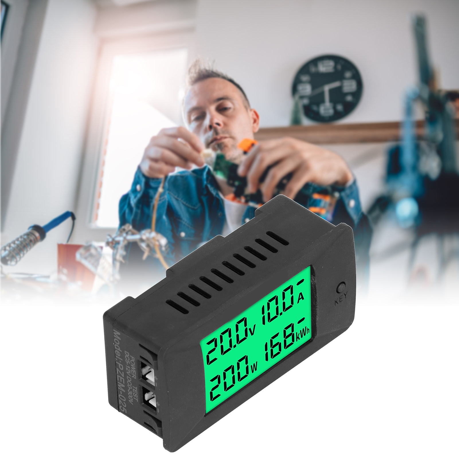 Peacefair Dc5-12v Digitalmultimeter Mit Spannungs- Und Stromanzeige (0300 A/300 V) - Stromverbrauchstester Pzem-025