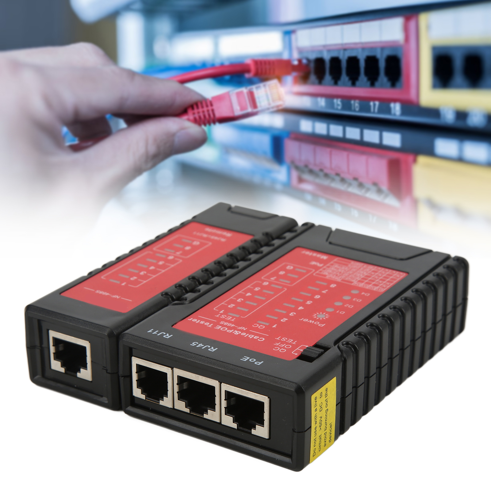 Noyafa Nf-468s Netzwerkkabeltester Zur Brucherkennung, Einseitiger Rj45-stecker Mit Spannungsfestigkeit Und Flammhemmender Ausführung.
