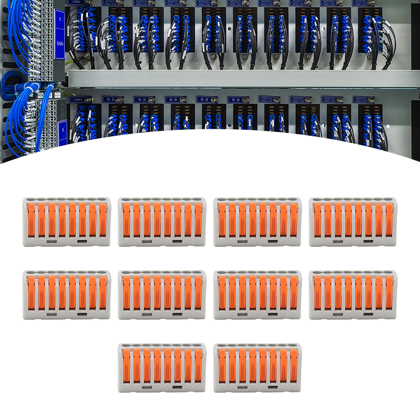 Packung Mit 10 Pct218 Schnellverbindern, Flexiblen Und Starren Parallelverbindern, Splittern, Drahtverbindern, Klemmenblöcken