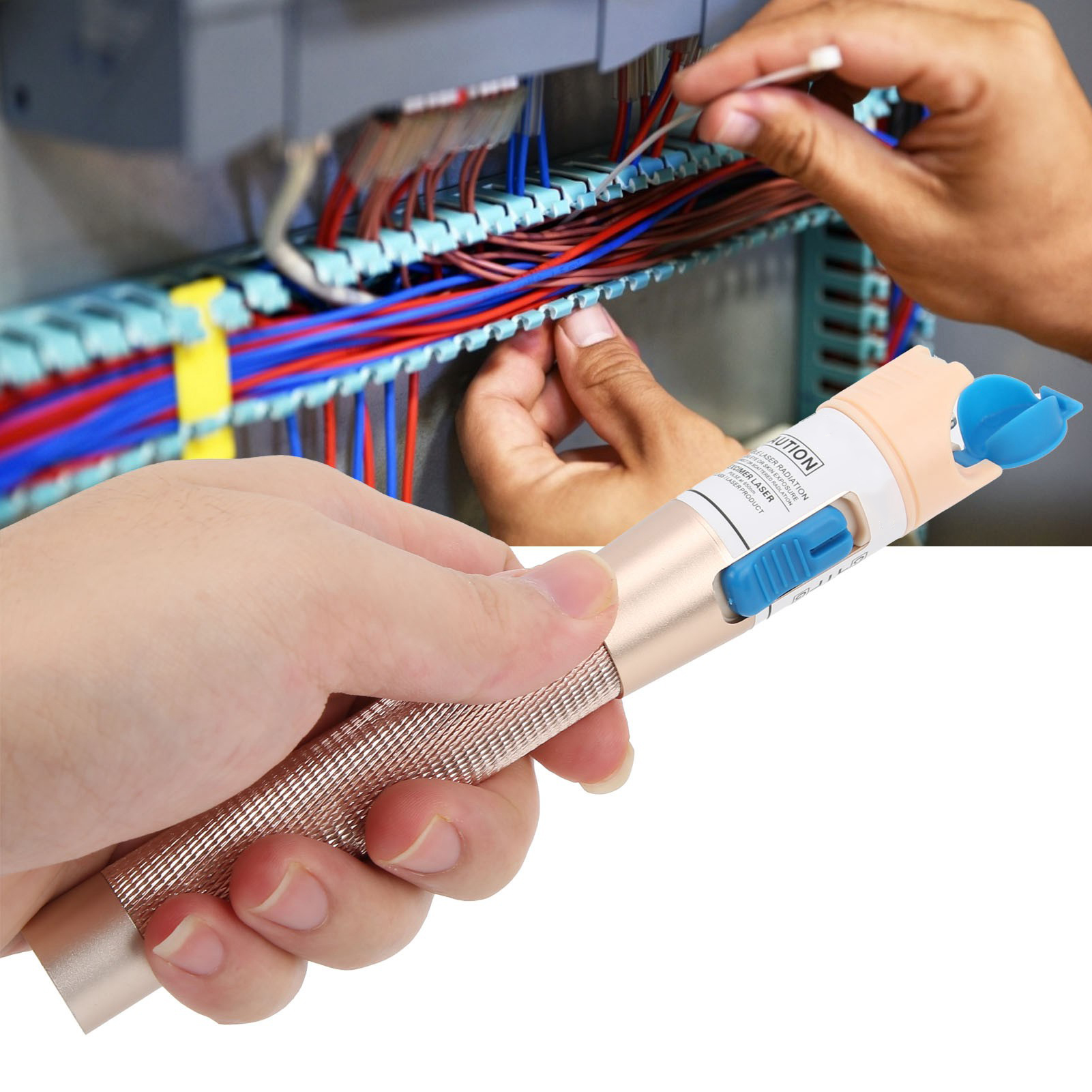 Aua-1 Sichtprüfgerät (stiftform), Rotlichtstift, Rotlichtquelle, Glasfaser-teststift, 5 Km Reichweite