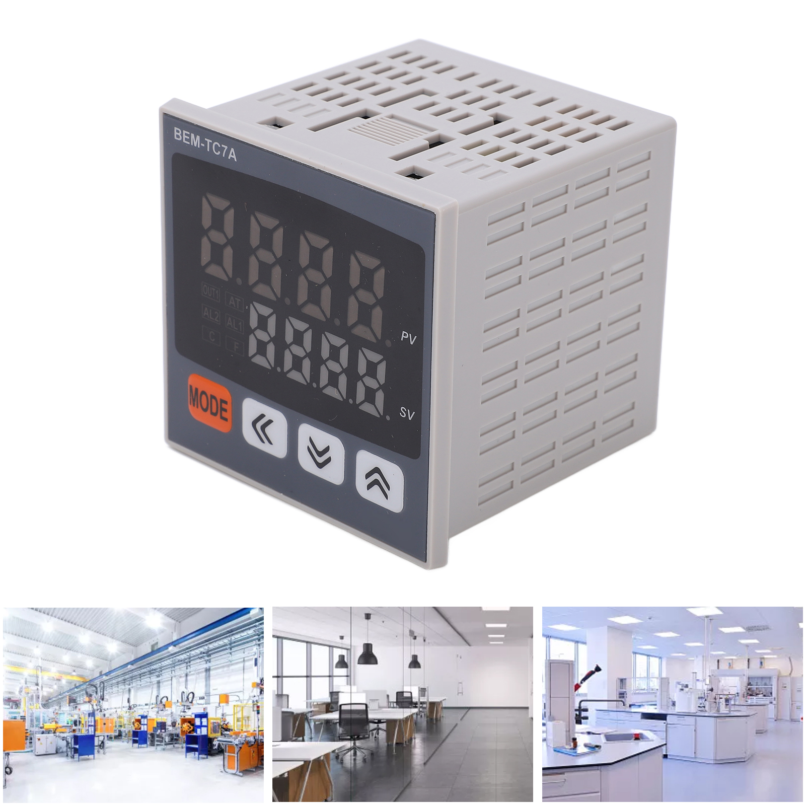 Berm Pid-temperaturregler Mit Relais- Und Halbleiterausgang, 100–240 V Ac Temperaturregelungsinstrument Bem-tc7a-14rv