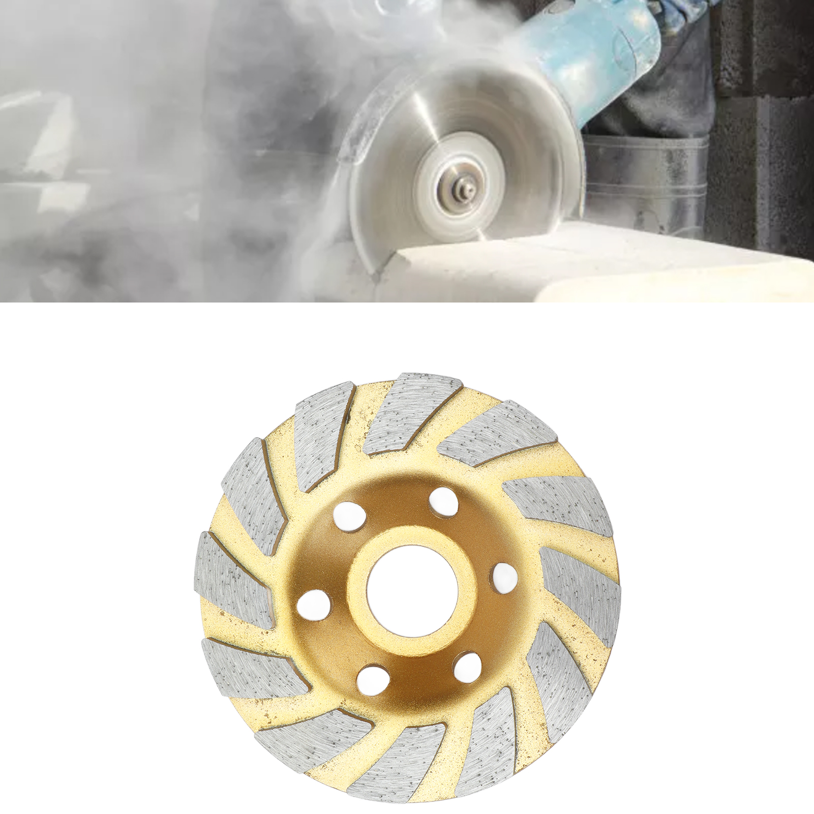 10 Cm (4 Zoll) Segmentierte Diamantschleifscheibe Zum Schneiden Von Beton Und Stein