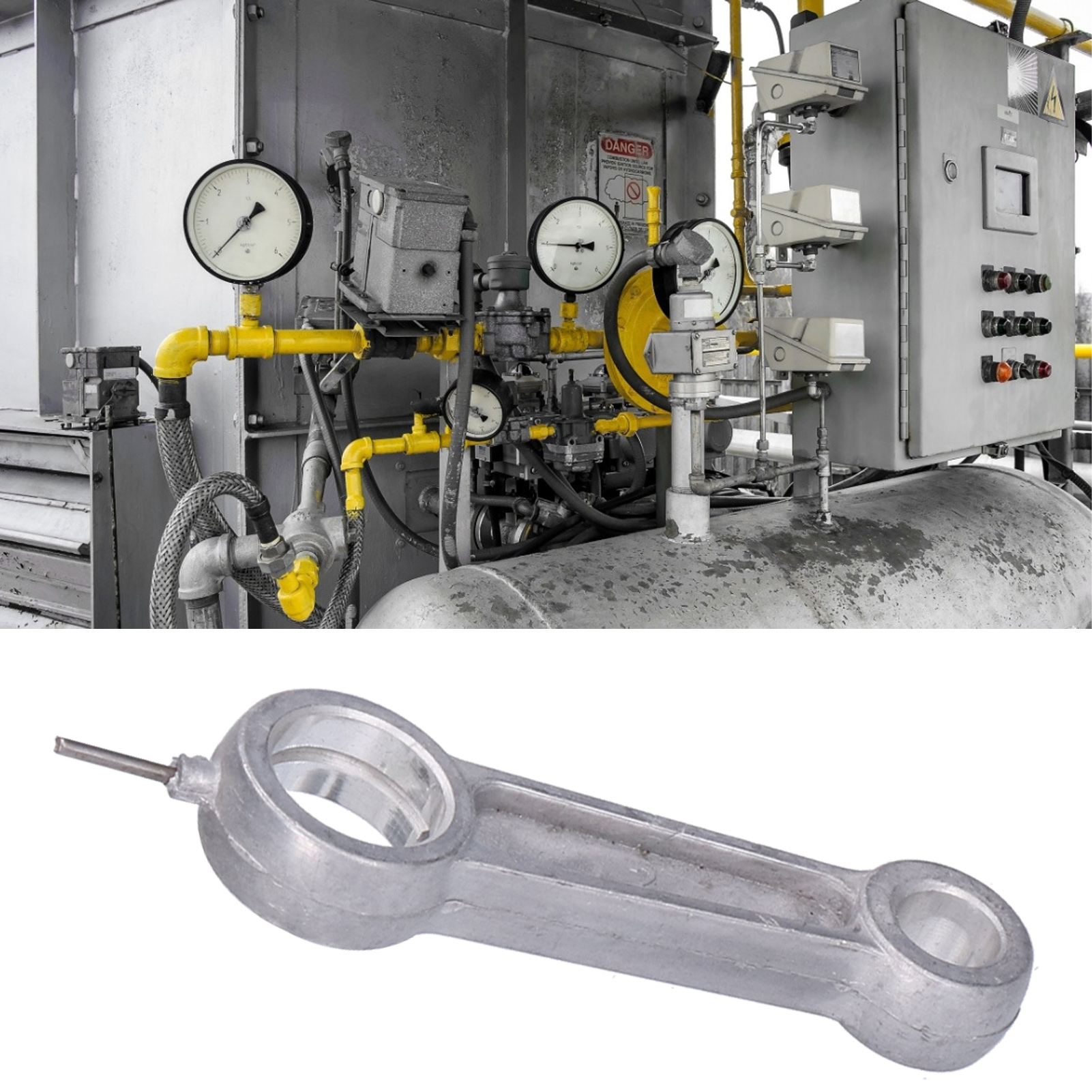 Doppelachs-pleuelstange Aus Aluminium, Teile Für Luftkompressoren, Komponenten Für Luftpumpen