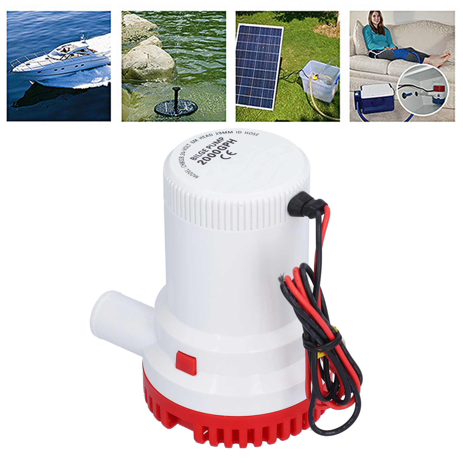 12v/24v Gleichstrom-tauchbilgepumpe, Fördermenge 1500 Gph/2000 Gph