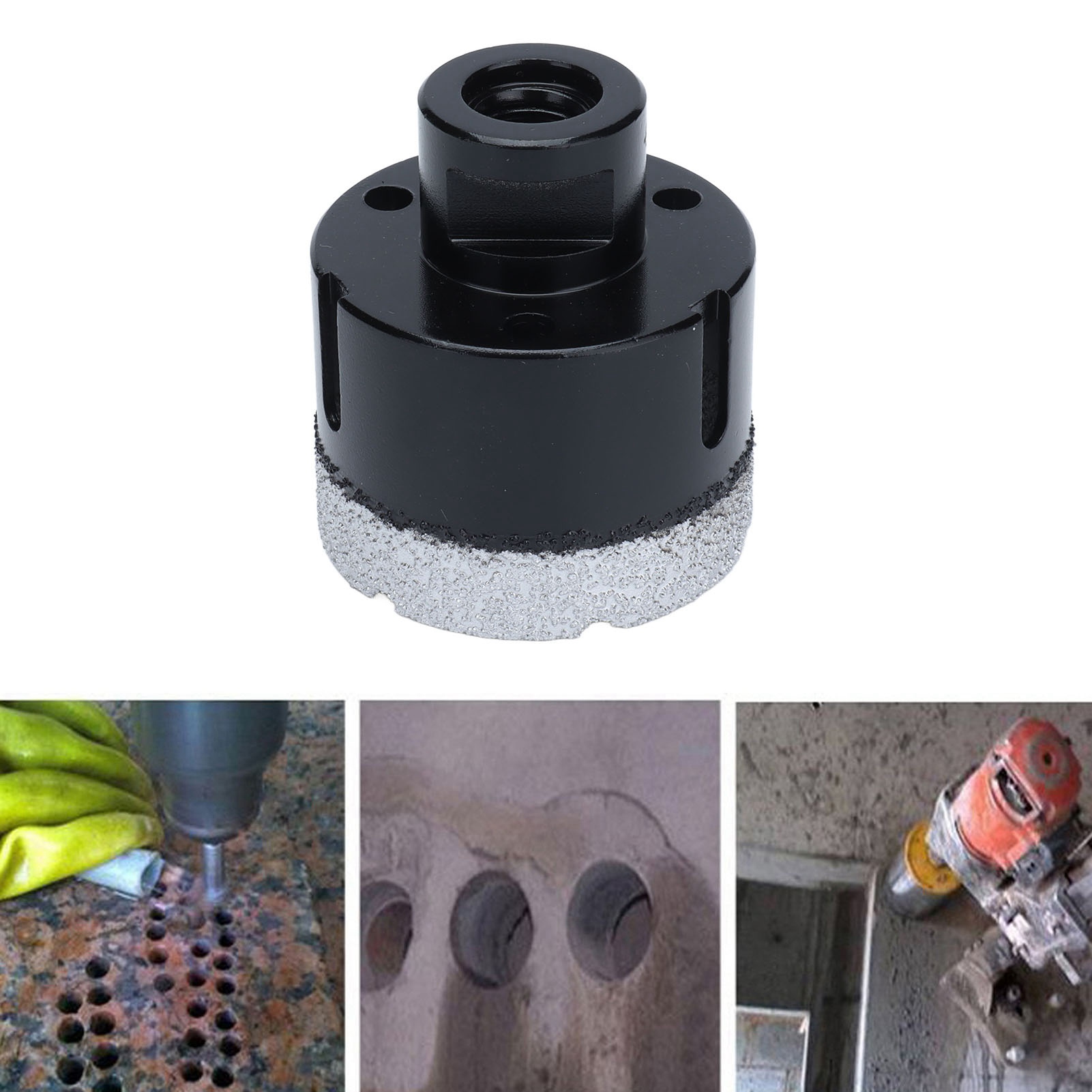 Vakuumgelöteter Diamantbohrer M14, Schwarzgelöteter Bohrer M14, 55 Mm
