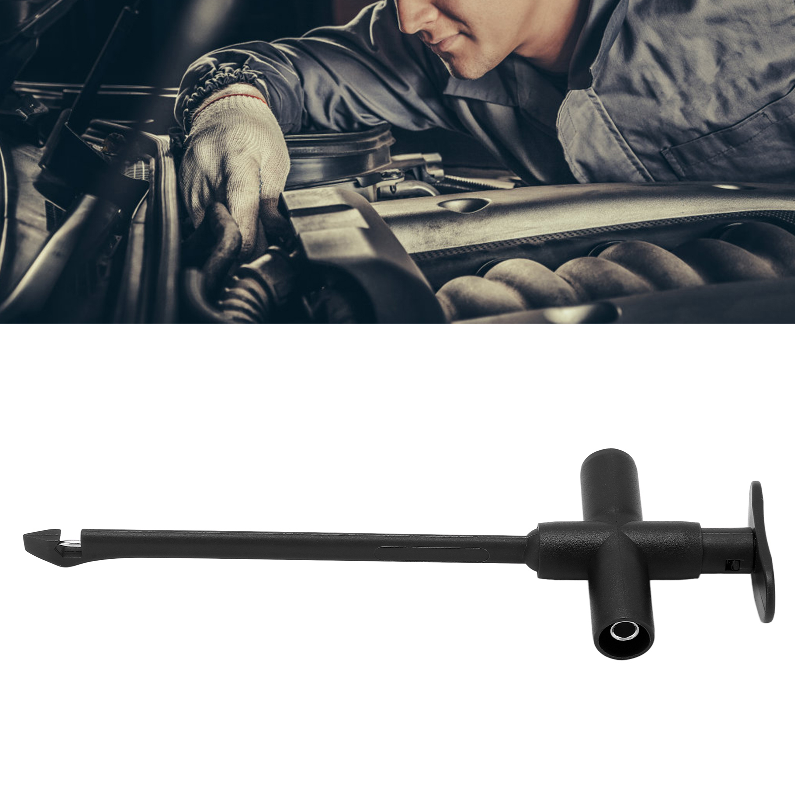 J.30022 Kfz-rückwärtsgang-prüfspitze Mit 4-mm-bananenstecker, Universelles Prüfspitzen-kabelset (schwarz)