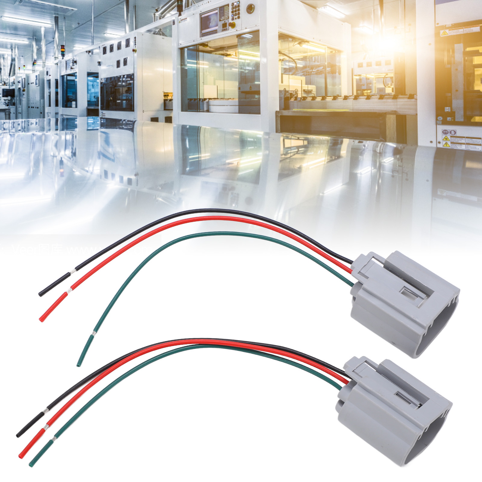 Kabelbaum Mit Hochtemperaturbeständigem H13-2 Led-stecker Und Weiblichem Stecker Für H13 Keramikstreifen