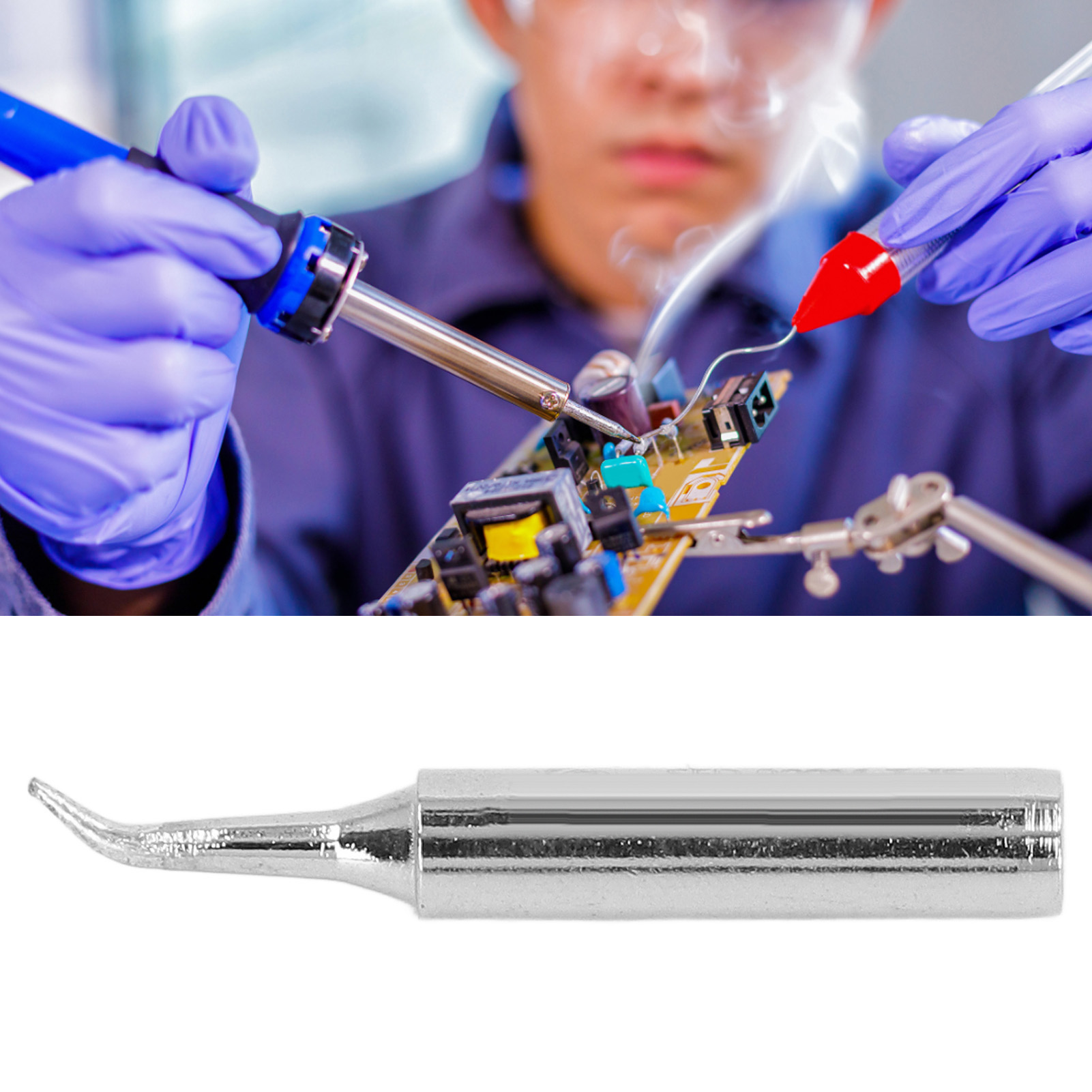 Sfd-900m-t-is Universal-lötkolben Für Reparatur Und Wartung – Bleifreies Löten – Abgewinkelte Silberspitze – Interne Heizung