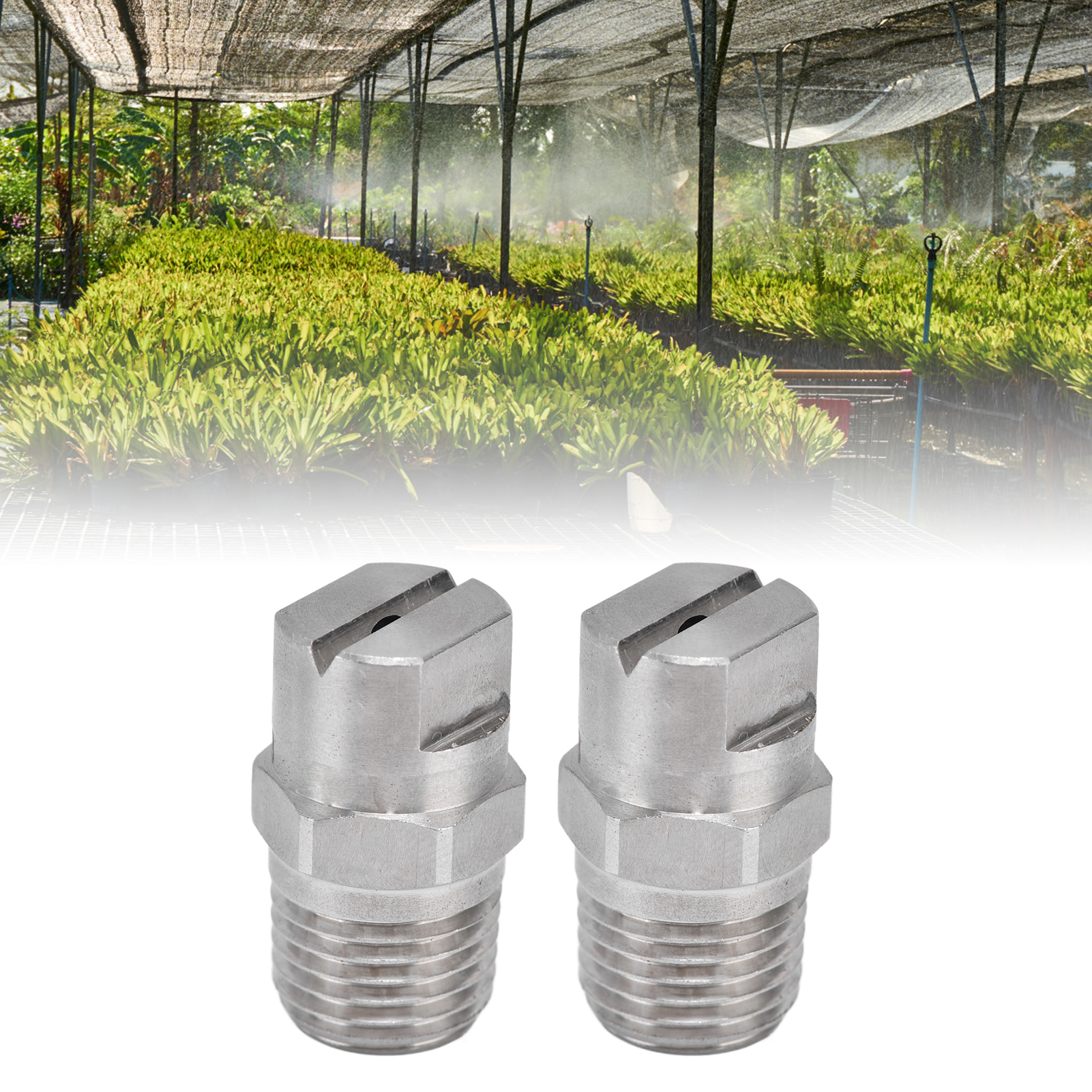 Fächerförmige Düse Für Industrielle Staubentfernung, Innenraumkühlung, Gartenbefeuchtung, Desinfektion, Hochdrucksprühen, 65°