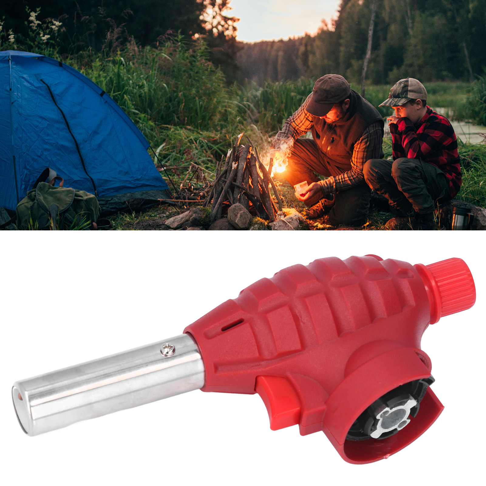 Der Reversible Flammenwerfer, Ein Unverzichtbares Küchengerät Zum Schweißen, Backen Und Für Andere Kulinarische Zwecke, Dient Mit Einer Gaskartusche Auch Als Flammenanzünder.