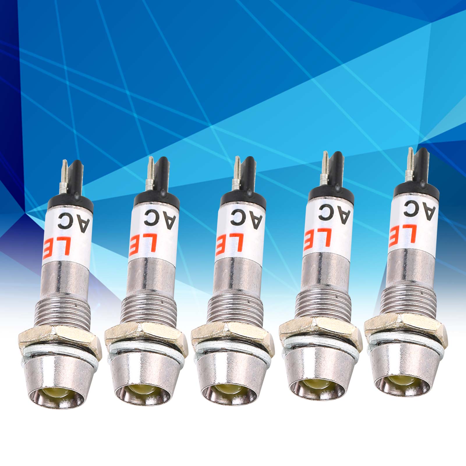 Set Mit 10 Miniatur-kontrollleuchten Für 220v-netzteile (rot, Gelb, Grün, Gelb)