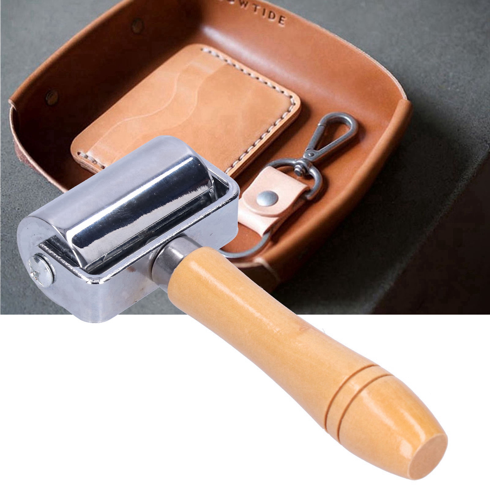 Lederwalzenpresswerkzeug, Manuelles Kantenpresswerkzeug, Mittlere Größe 60 Mm