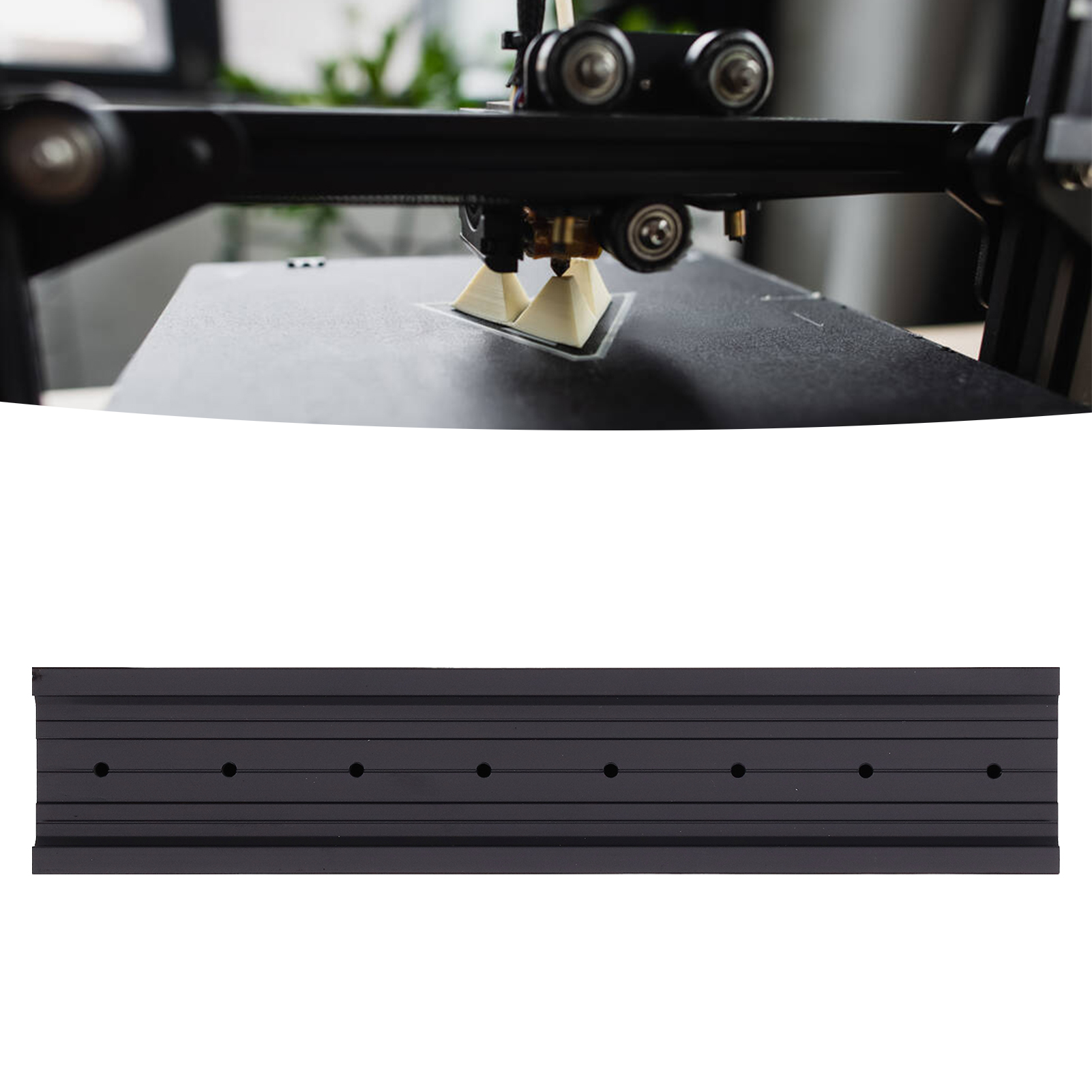 2040 Versenktes Linearführungsprofil, 200 Mm Schwarzes Aluminiumprofil Mit V-nut