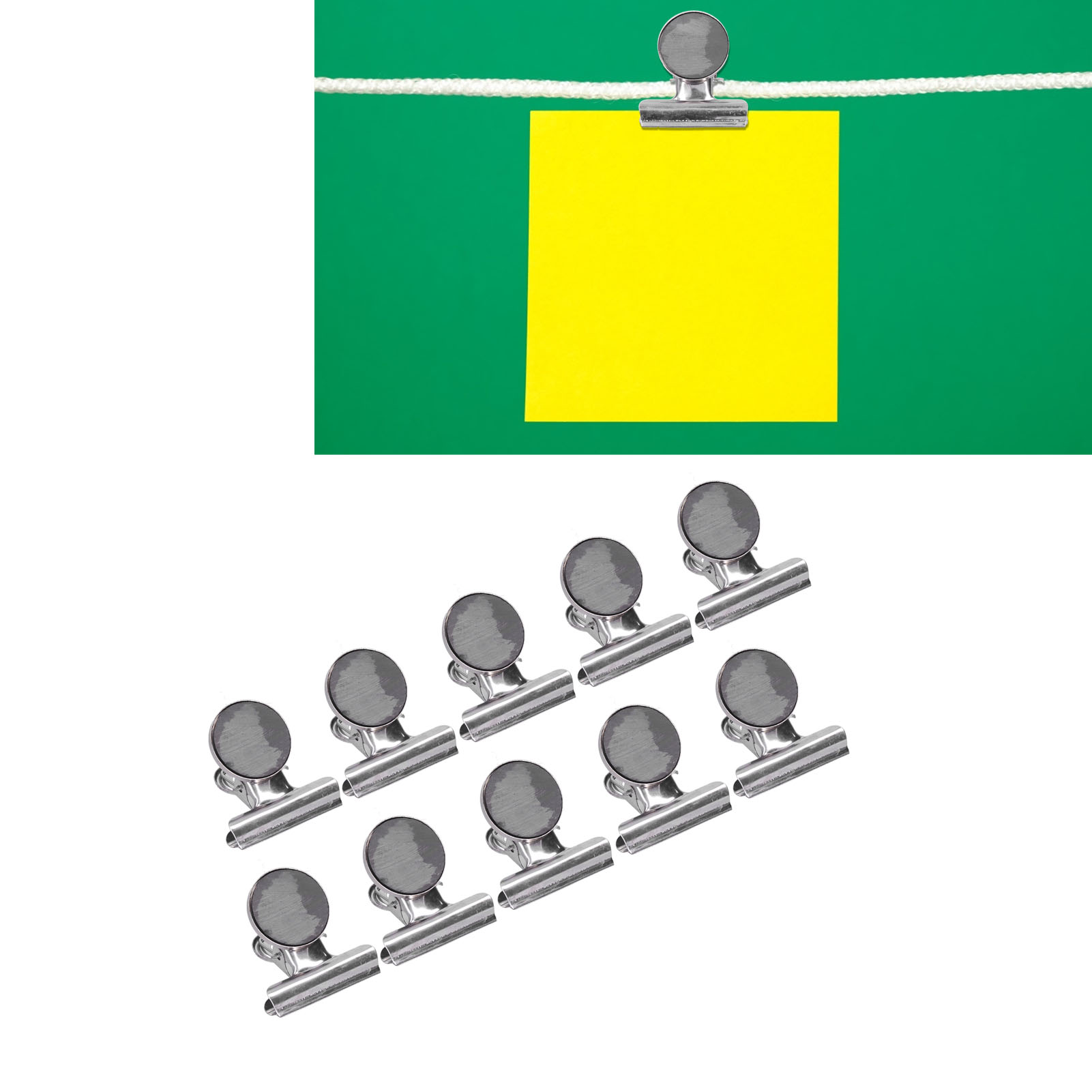 L38 Magnetclip, Hochwertiger Runder Metallmagnetclip, Robuster Magnetclip Aus Edelstahl, Silber