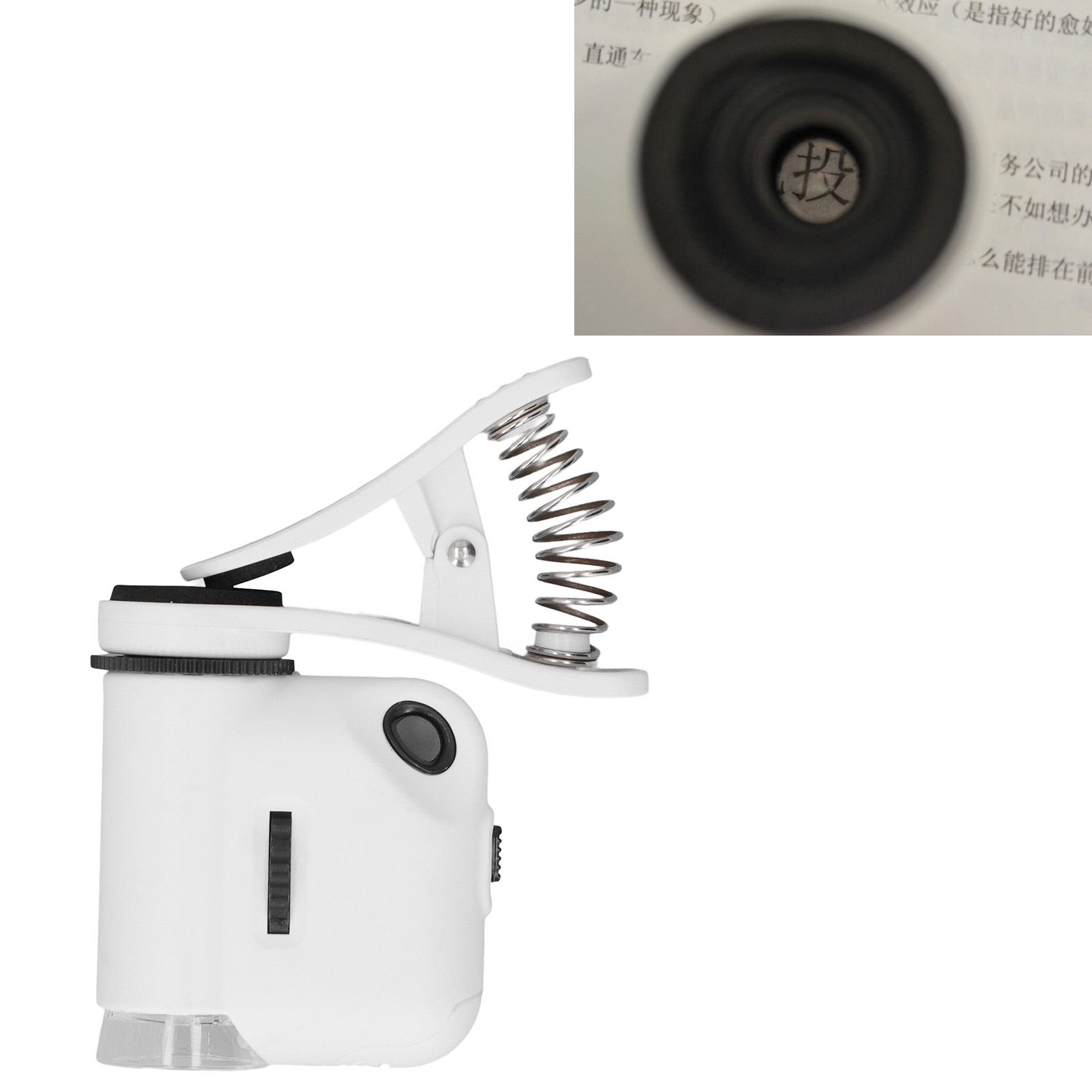 Taschenmikroskop (tragbar Mit Handyhalterung, Led-licht, Hohe Vergrößerung, Hohe Auflösung)