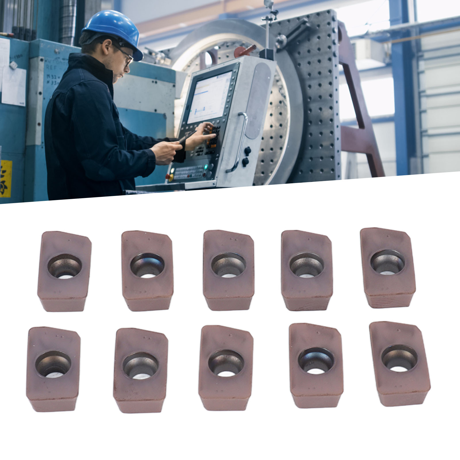 10 Cnc-dreheinsätze, Cnc-schneidwerkzeuge, Bronzebeschichtete Hartmetall-cnc-einsätze Apmt1135pder-mo2