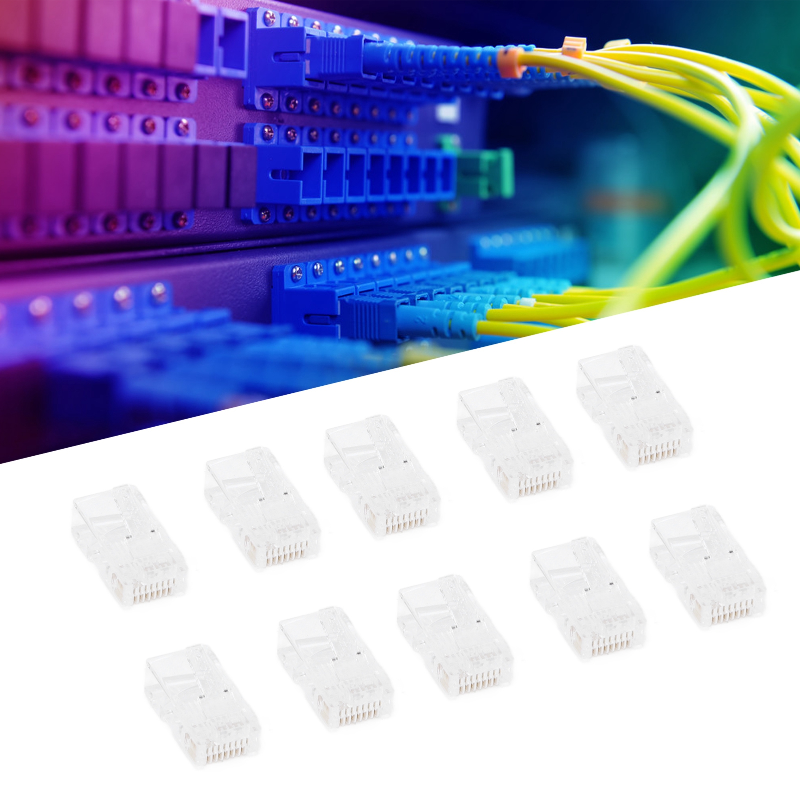 Tf1013d Cat5e Dreipoliger Vergoldeter Kupferstecker Für Rj45-netzwerke, Cat5e 8p8c Netzwerkkabelstecker