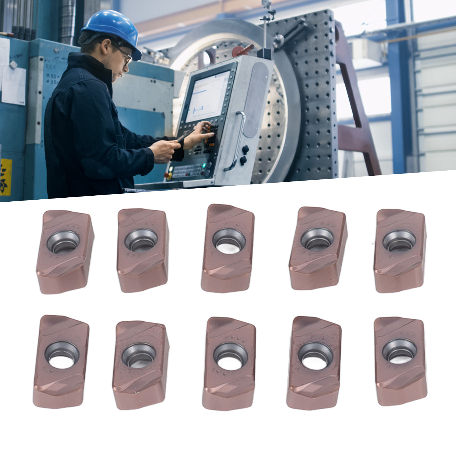 10 Cnc-dreheinsätze, Cnc-schneidwerkzeuge, Bronzebeschichtete Hartmetall-cnc-einsätze Lnmu0303