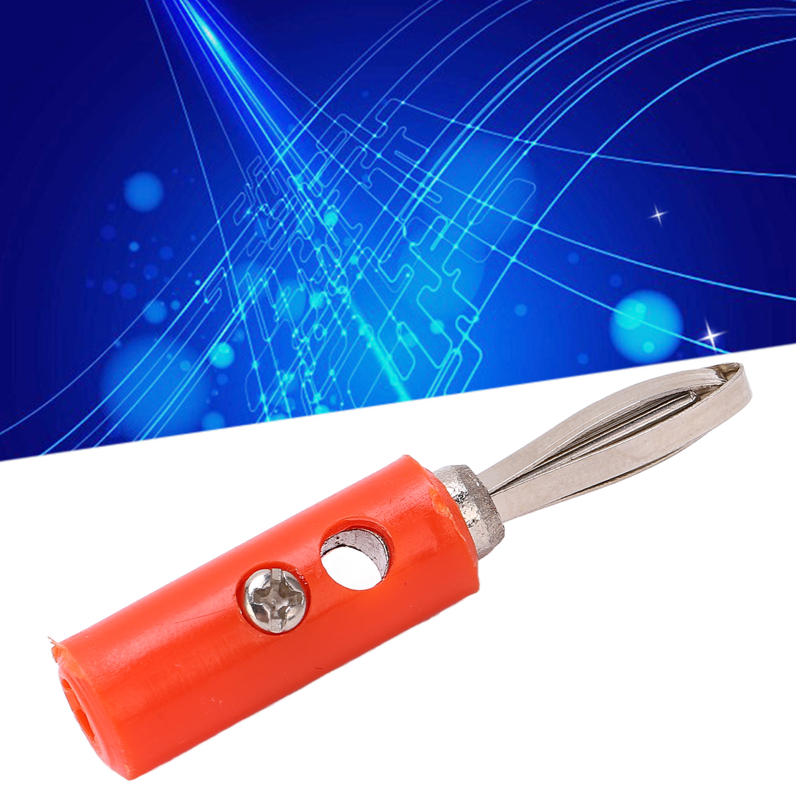 Jt-002 Steckverbinder Für Lehrmittel, 4-mm-bananenstecker, Neue Ausführung, Kupferlegierung, Kreuzstecker, Lötfrei (rot)