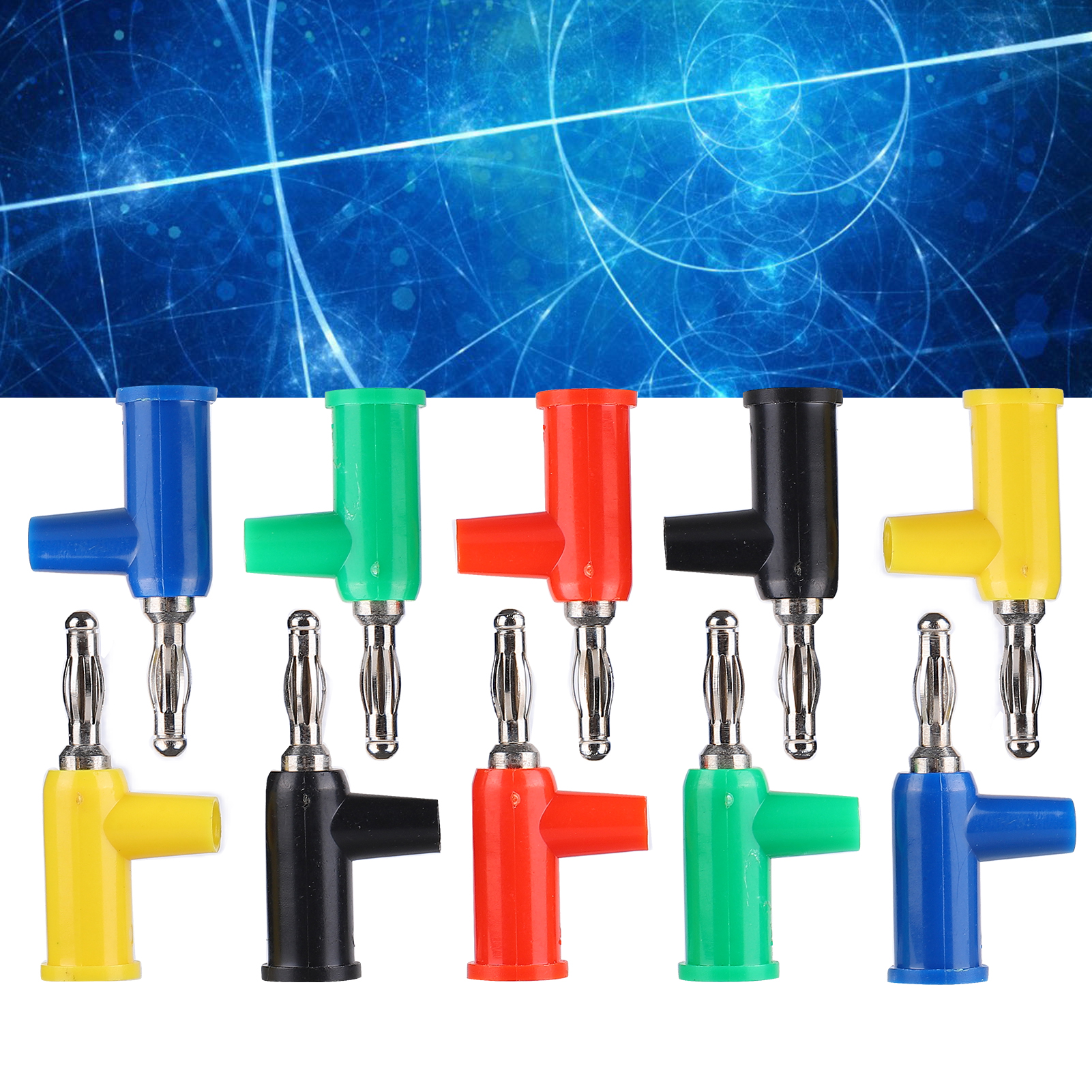 U31 4 Mm Bananenstecker In Laternenform, Lötfrei, Rot, Schwarz, Gelb, Grün, Blau