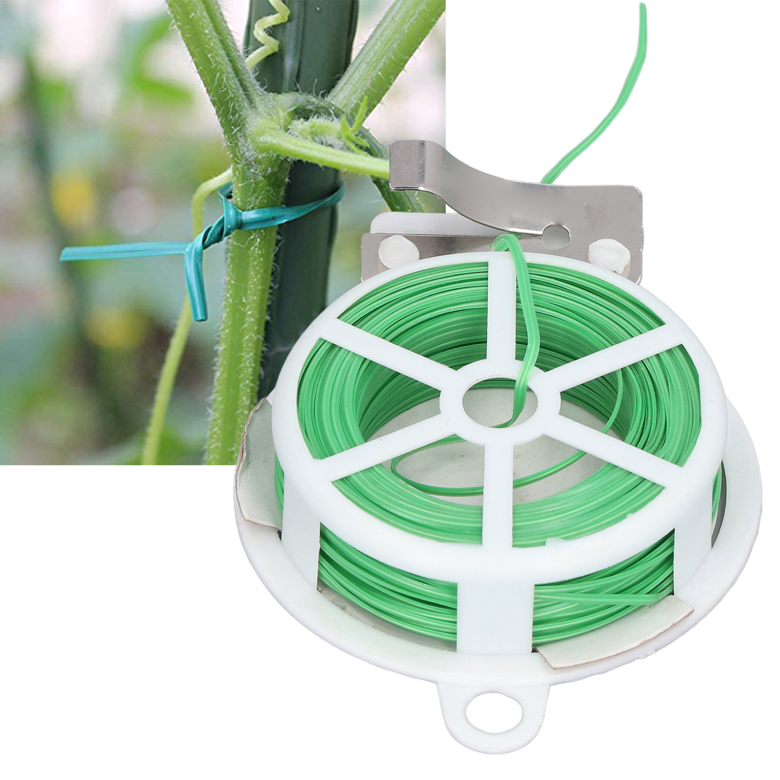 Kabelbinder, Gartenknoten, Pflanzen- Und Strauchschere, 50-m-drahtabroller