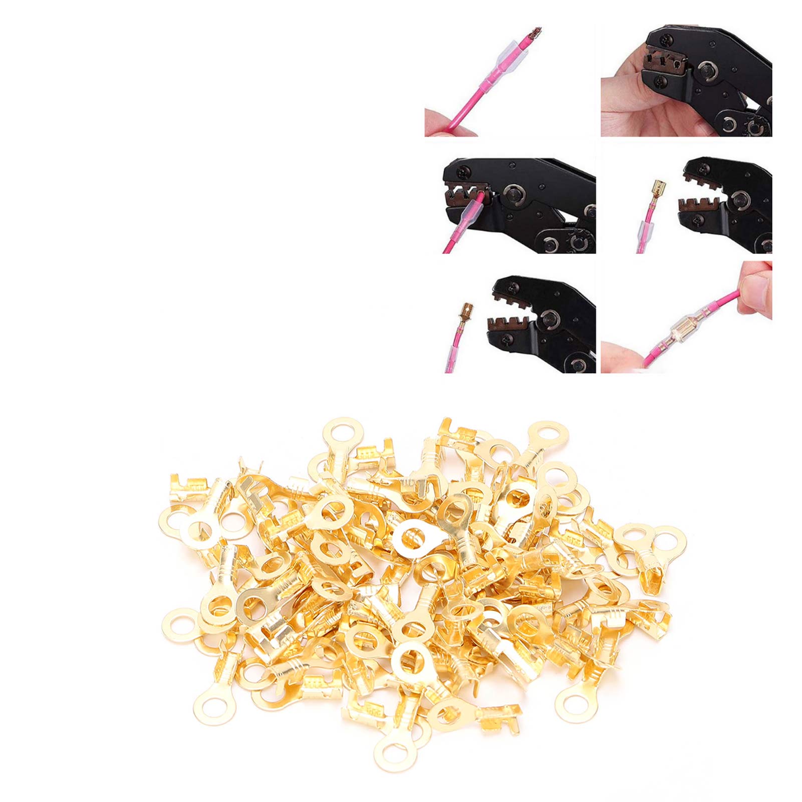 100 M4 4,2 Mm Ringkabelschuhe, Blanke Anschlüsse Zum Kaltverpressen
