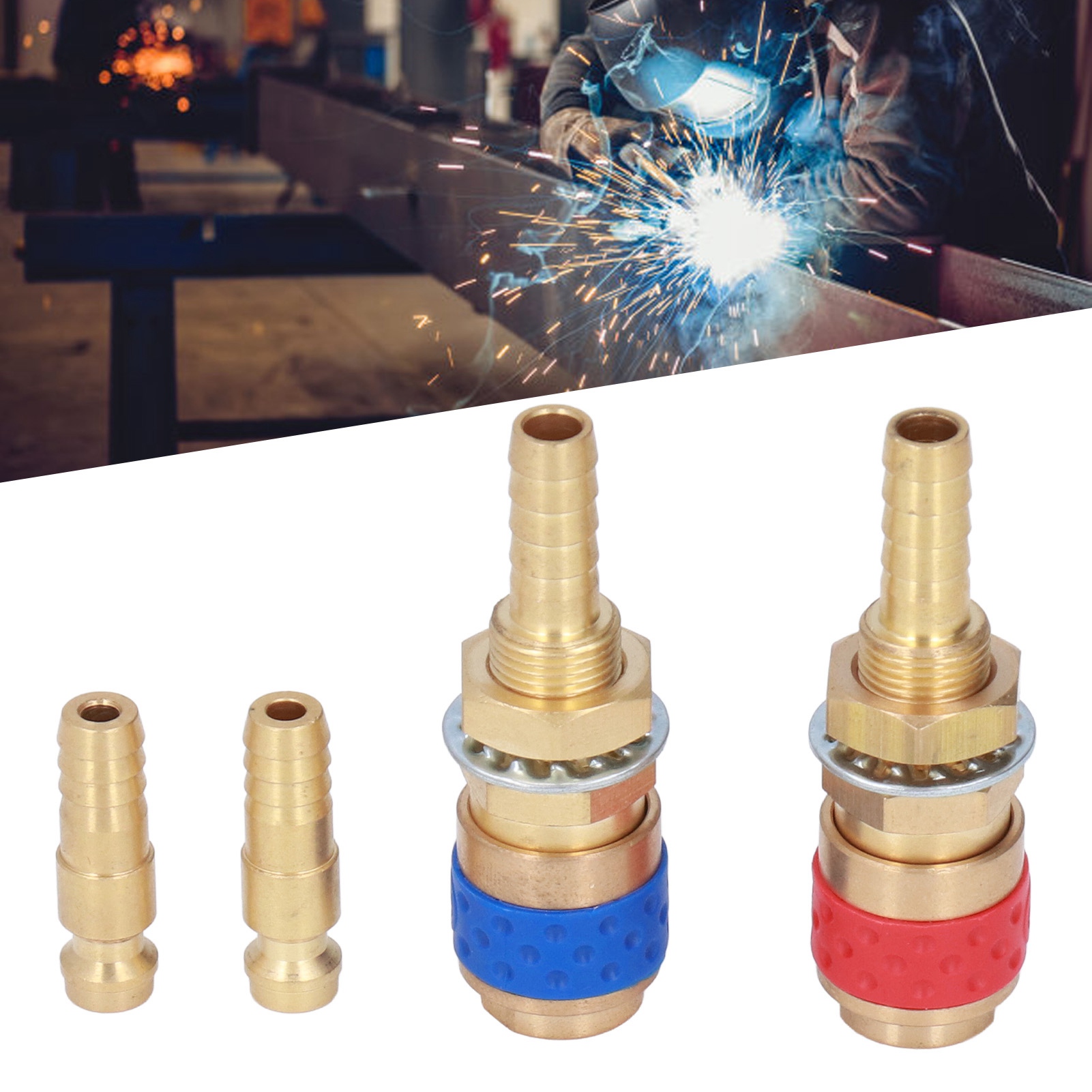 Wassergekühlter M8-gasadapter, Schnellanschluss Für Wig- Oder Mig-schweißbrennerstecker
