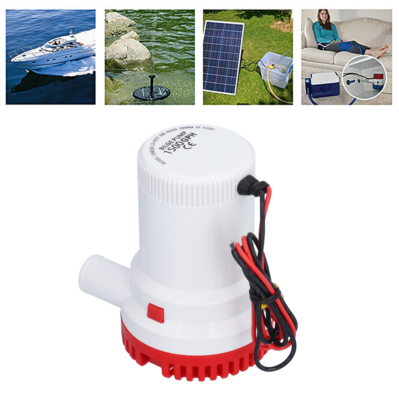 12v Dc/24v Tauchbilgepumpe, Fördermenge 1500 Gph (2000 Gph)