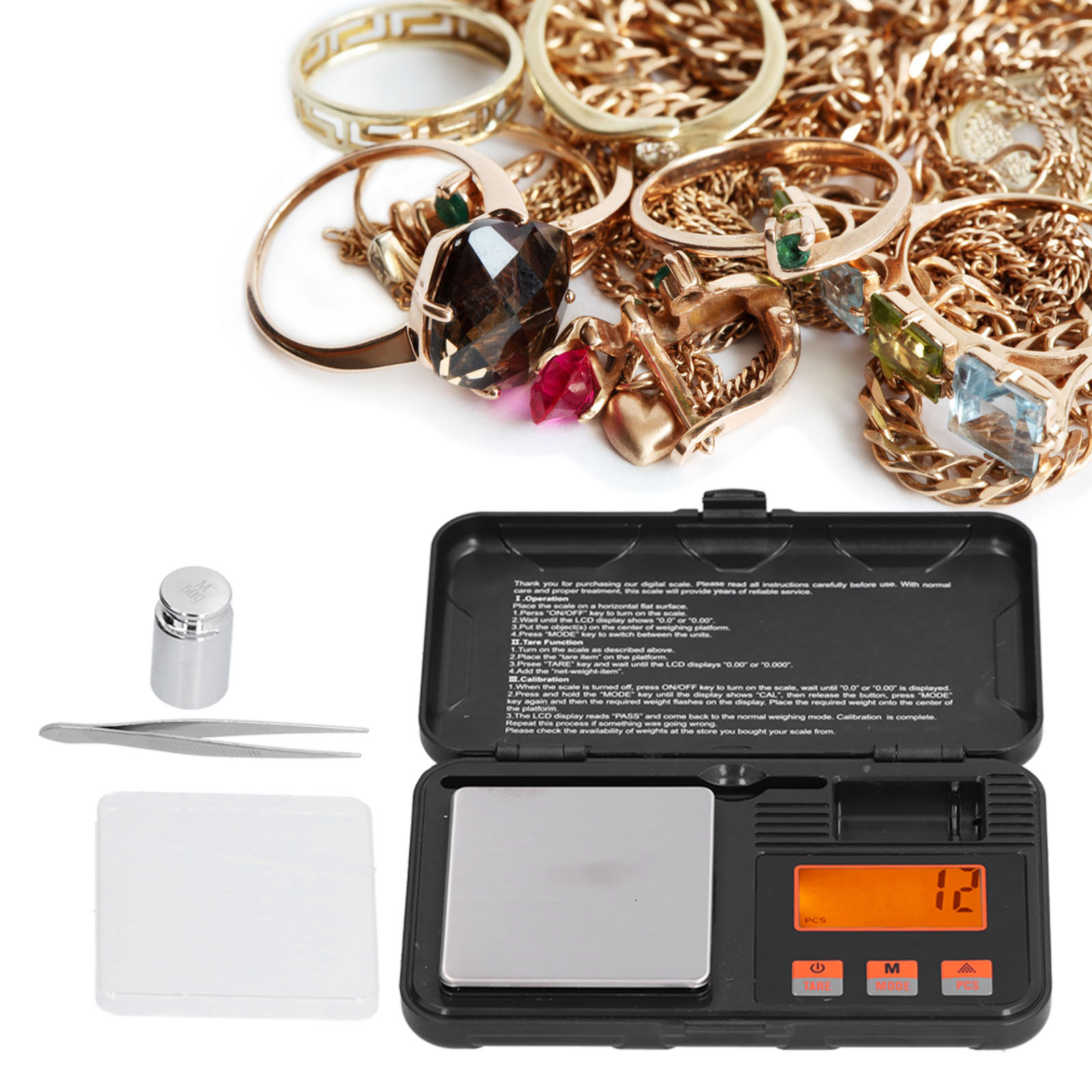 Taschenwaage Für Schmuck, 0,01 G, Elektronische Haushaltswaage, Tragbare Waage, 200 G/0,01 G.