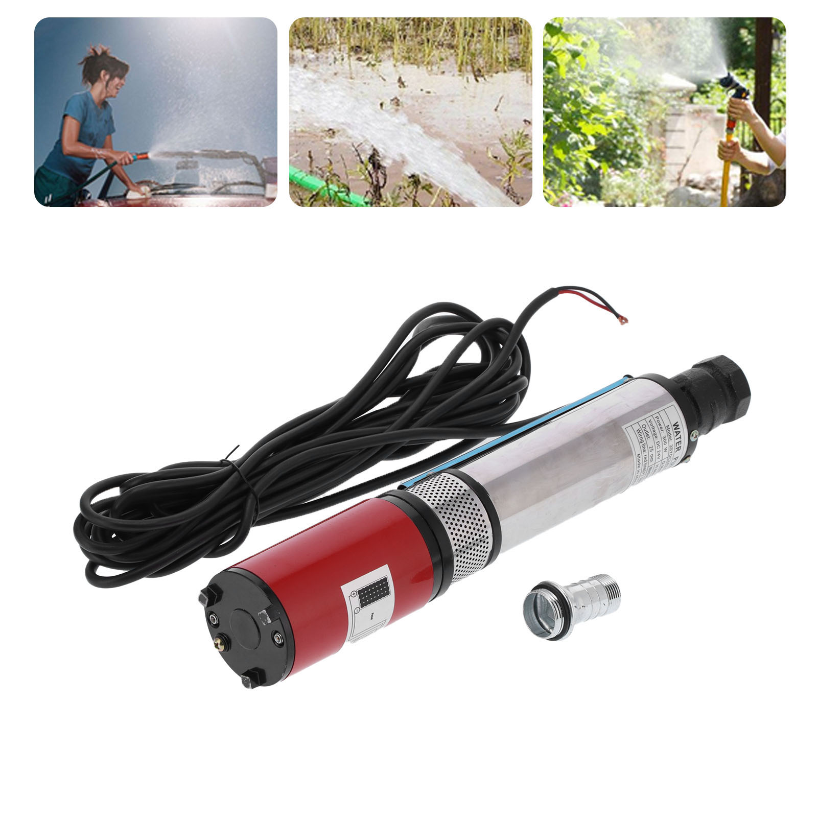 S-4-35 Cc Solarpumpe Für Tiefbrunnen, Hohe Fördermenge Und Hoher Druck, 24 V Dc.