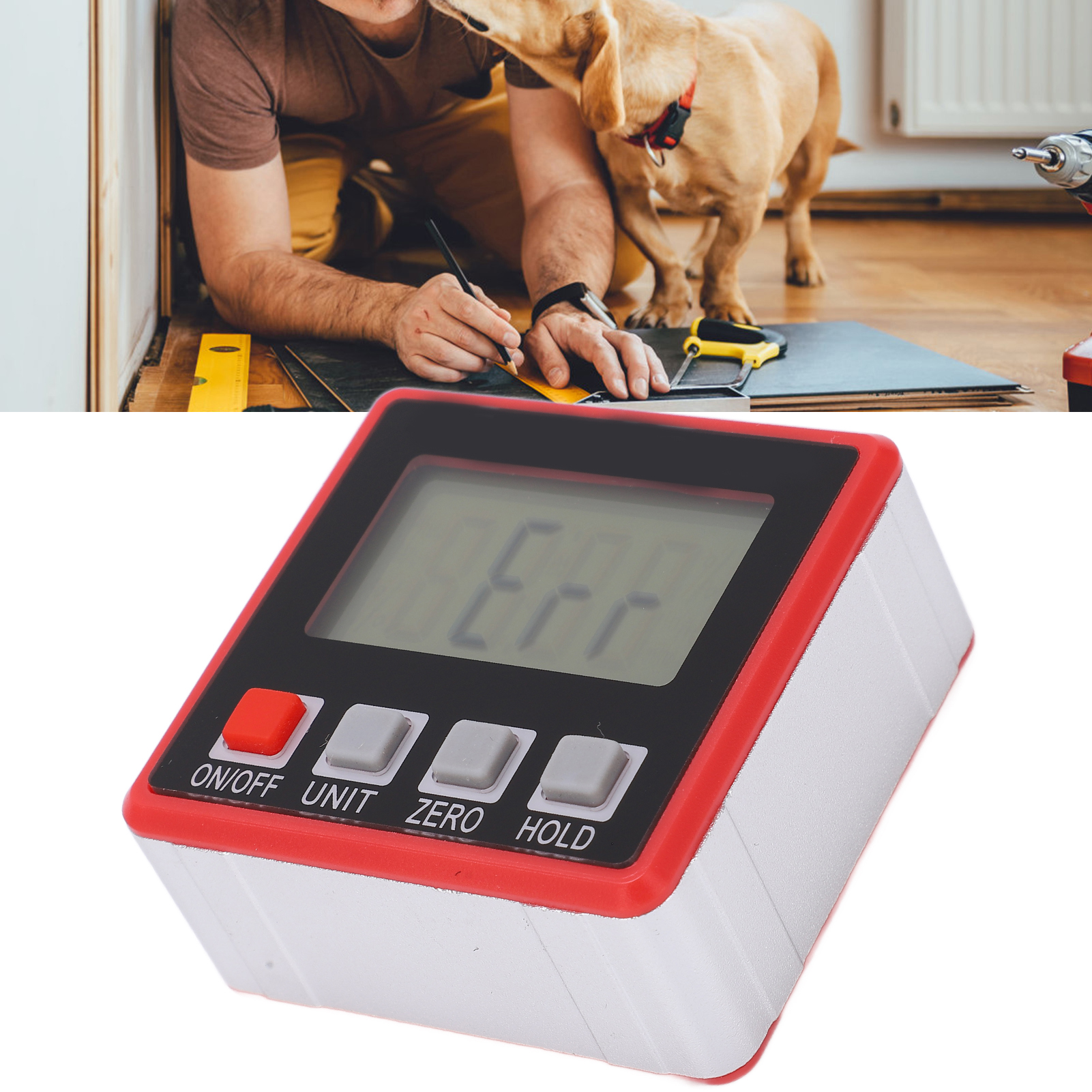 Elektronischer Neigungsmesser Mit Digitalanzeige, Wasserwaage, Winkelmesser, Geodreieck, Winkelmesser