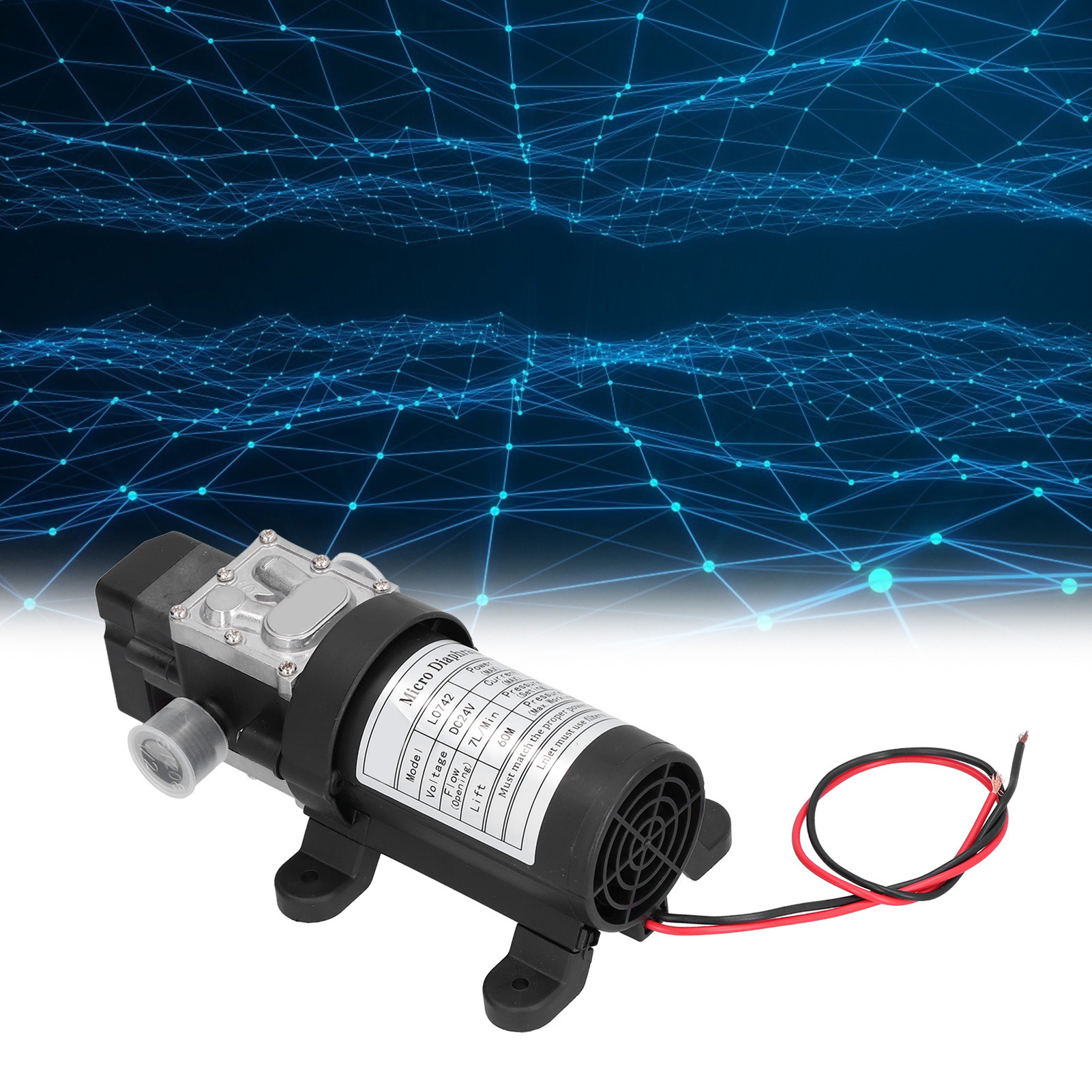 Automatische Wasserpumpe, Kleine Elektrische Membranpumpe, Selbstansaugend, Druckerhöhungspumpe, Hohe Förderleistung, 24 V Dc, 100 W
