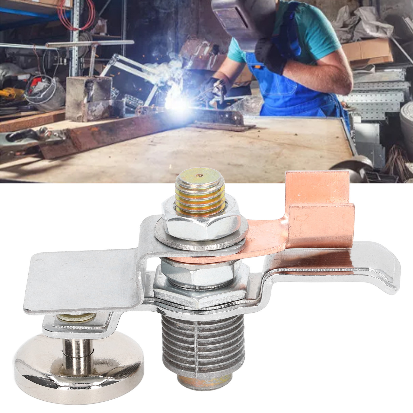 Verbesserte Magnetische Schweißerdungsvorrichtung Mit Lichtbogenzündplatte, Magnetischer Erdungsdrahtklemme, Leistungsstarkem Magnetischen Erdungswerkzeug Mwgc1-600f3q