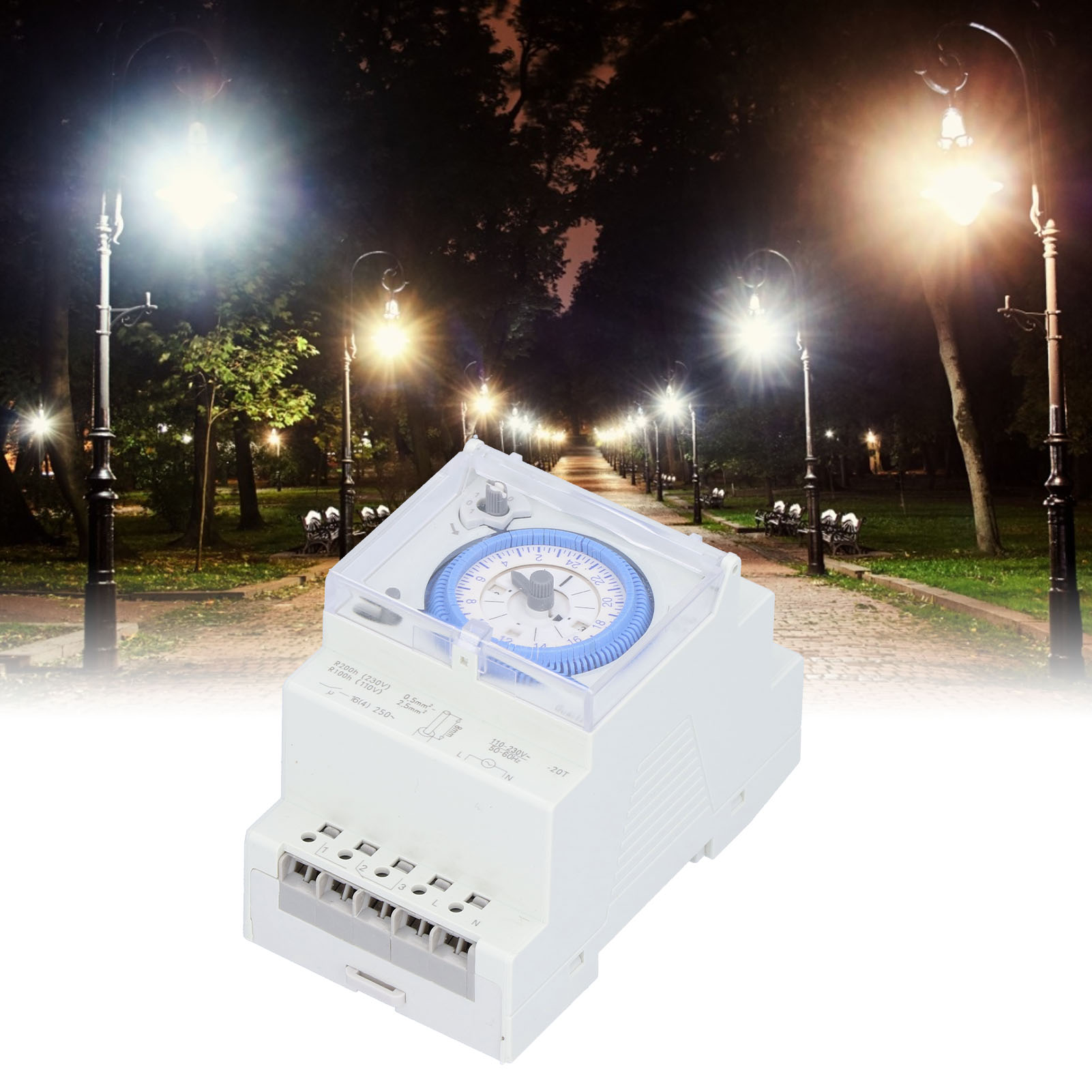 Sul181d Analoger Mechanischer Timer, Ac 110–230 V, 24 Stunden, 15-minuten-intervall, Din-schienenmontage