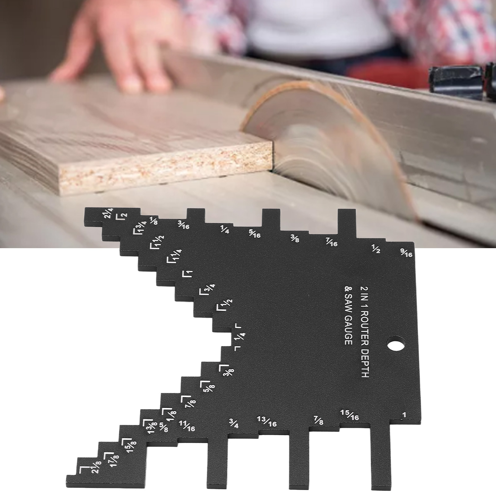 Graviermaschine, Kreissäge, Messgerät, 2-in-1-messgerät Für Die Holzbearbeitung, Schwarz