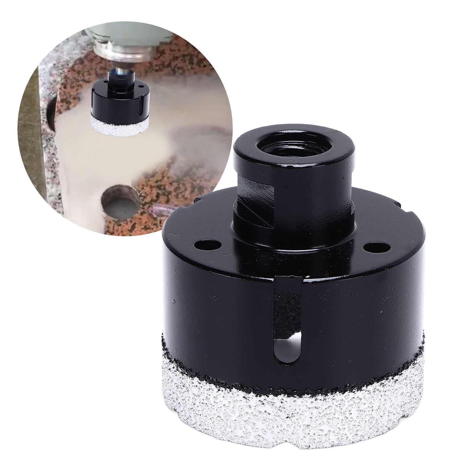 Vakuumgelöteter Diamantbohrer M14, Schwarzgelöteter Bohrer M14, 60 Mm
